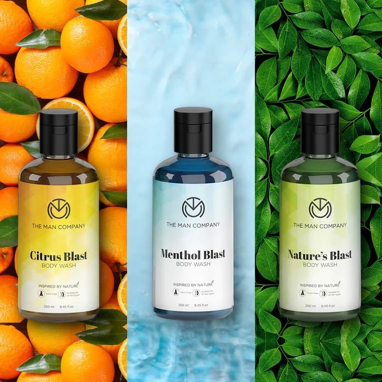 Nature's Blast Perfumed Body Wash for Men - 250ml | Natural Refreshment Shower Gel | Deep Cleansing & Rejuvenating | Toxin-Free Formula | Perfect for Gym, Travel & Daily Shower Routine