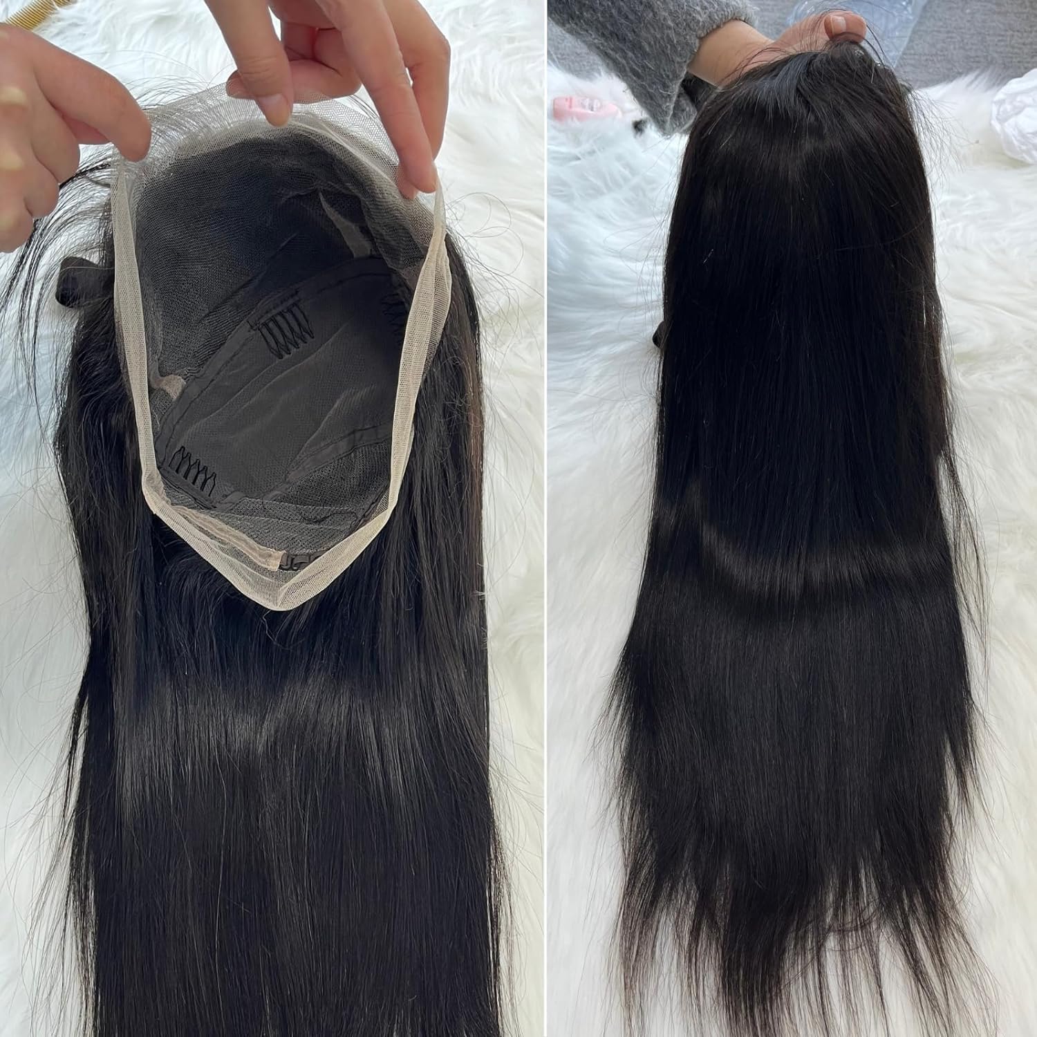 12 Inch Straight Full Lace Wigs Human Hair - 150 Density HD Transparent Lace Wig for Black Women | Pre Plucked Knots, Breathable, Part Anywhere | Perfect for Daily Wear, Cosplay & Special Occasions
