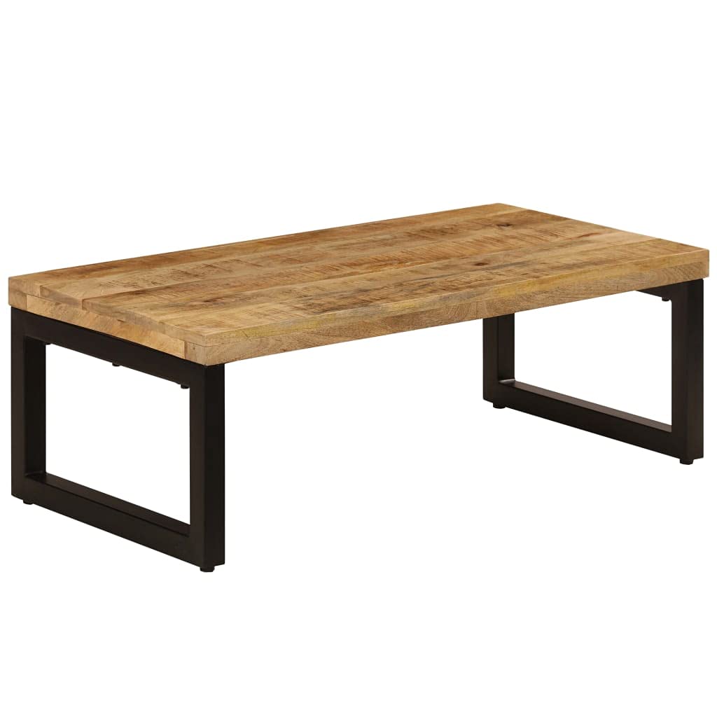 Stylish Modern Wooden End Table with Steel Legs - Durable Multi-Purpose Coffee Table & Side Table - Natural Wood Grain Finish - 43.3