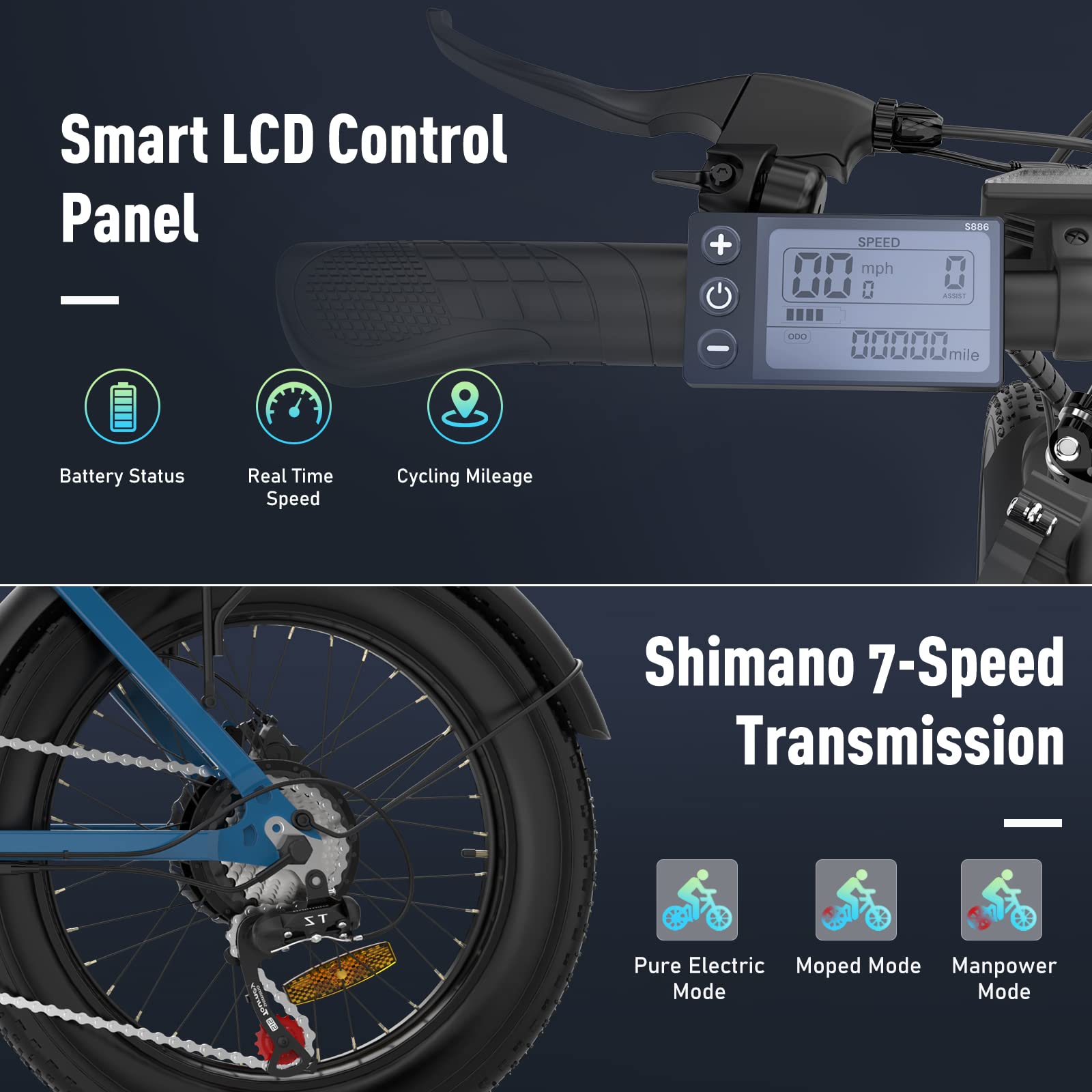 HITWAY 750W 20MPH Folding Electric Bike for Adults - 20