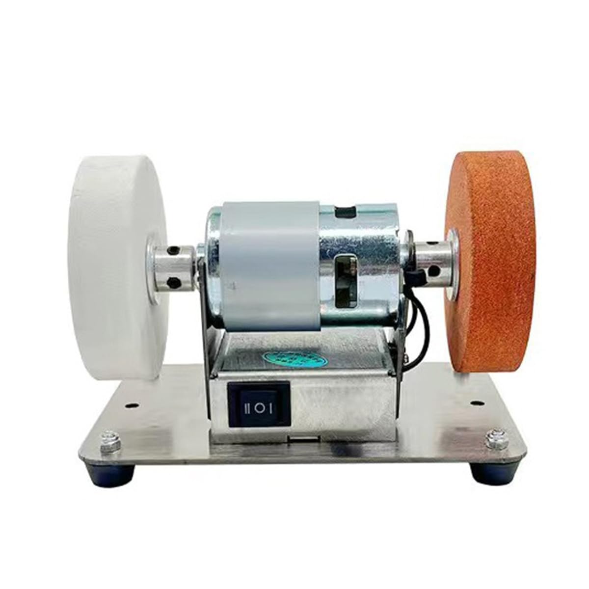 120W 7-Speed Adjustable Bench Grinder with 4-Inch Double Sander & Polishing Wheel Set - Professional Table Top Grinding Tool for Sharpening, Polishing Metal, Wood & DIY Projects - Perfect for Home Workshops, Garage & Metalworking