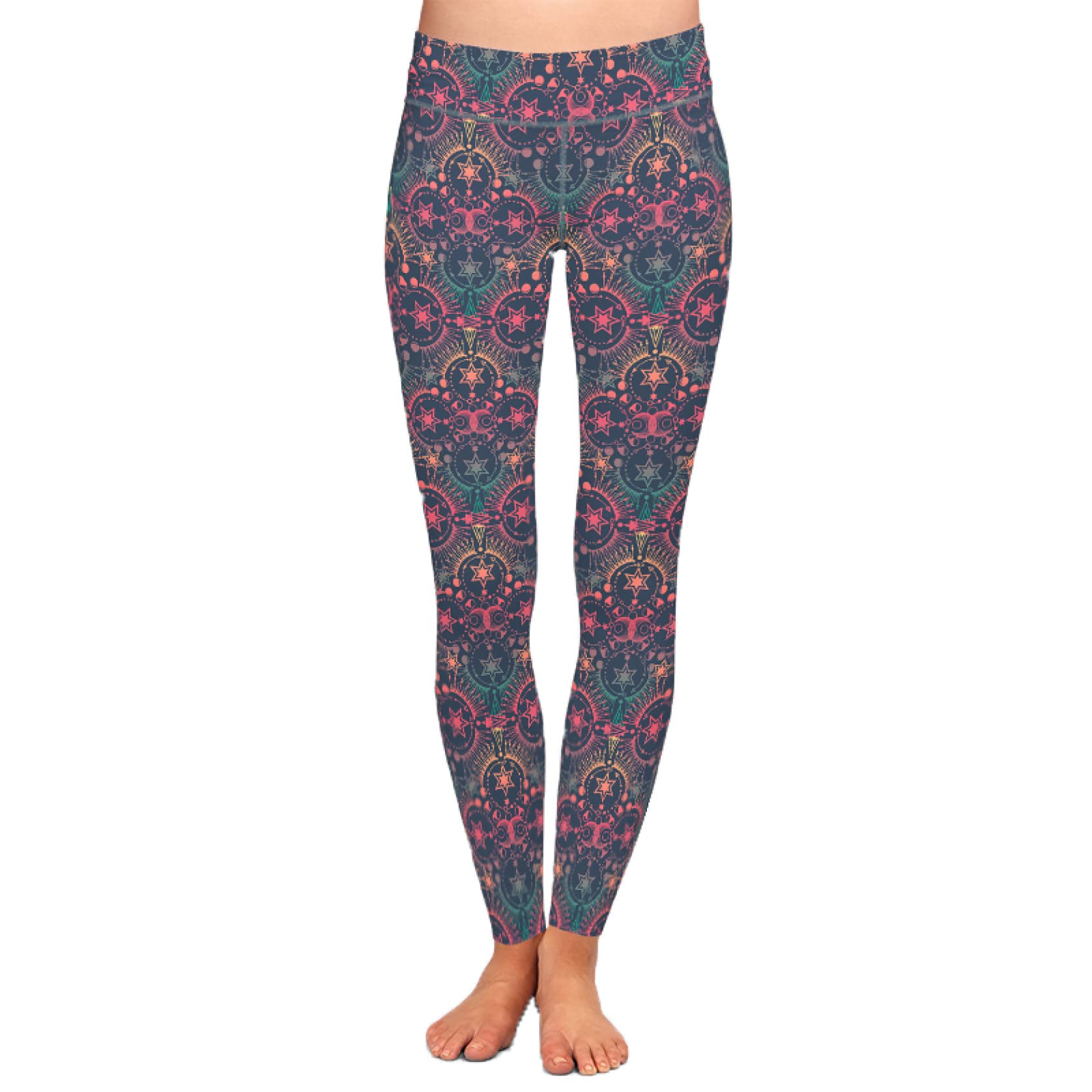 High Waist Women's Yoga Pants - Aztec Print Plus Size Workout Leggings | Soft, Elastic & Slim Fit for Gym, Running & Casual Wear