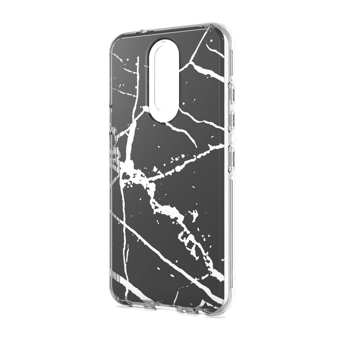 Z-GEN Slim Hybrid Clear TPU Phone Case for LG K40/Harmony 3/Xpression Plus 2 (2019) LM-X420/LG Solo LTE L423DL - Shockproof Protective Cover with Marble Design - Perfect for Work, Travel & Everyday Use