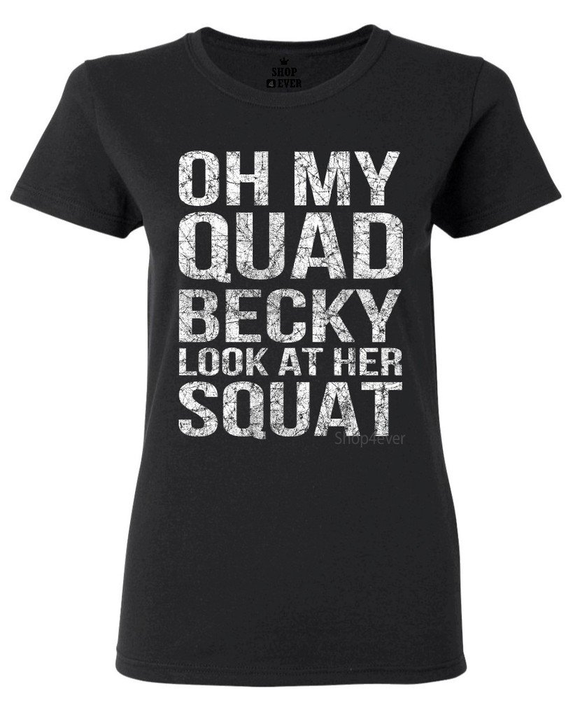 Funny Gym T-Shirt for Women - Squat Joke Workout Tee for Fitness Lovers