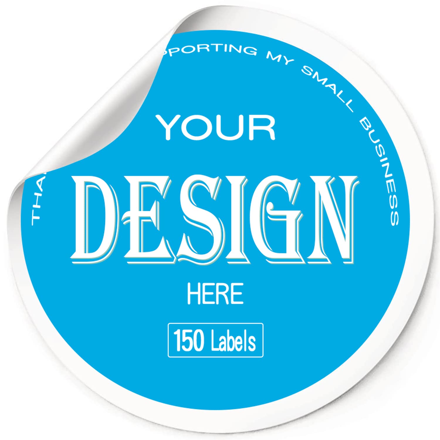 Custom Business Logo Stickers - Personalized 150-Pack with Any Image, Text & Design - Waterproof Vinyl Labels for Branding, Thank You Gifts, Birthday & Wedding Party Favors - Perfect for Packaging, Scrapbooking & DIY Crafts