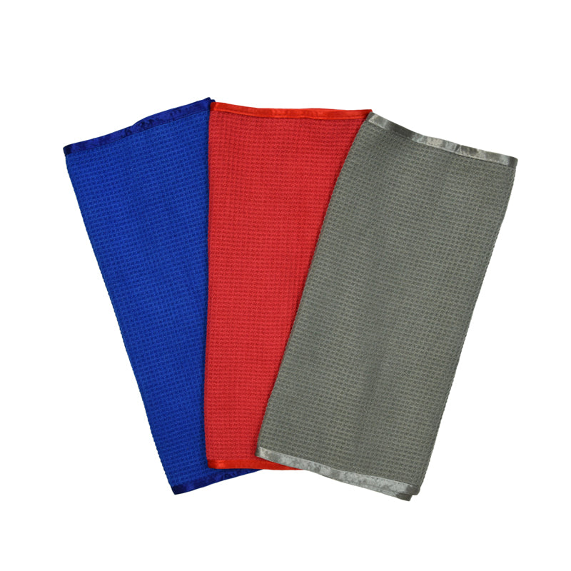 Premium Waffle Weave Microfiber Towel Set - 16x24 Inches, 380GSM, Ultra Absorbent & Quick Dry (Pack of 3) - Perfect for Gym, Spa, Beach & Bathroom Use