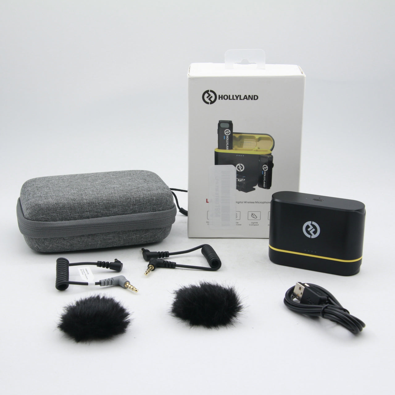 Open Box Excellent Condition Hollyland LARK M1 DUO 2-Person Wireless Microphone System (2.4GHz) for Vlogging, Interviews & Live Streaming - Perfect for Content Creators & Filmmakers
