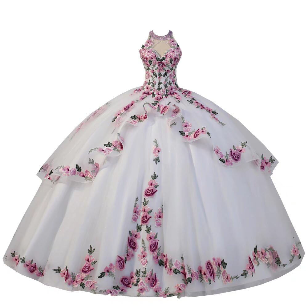Elegant 3D Floral Lace Applique Keyhole Front Corset Wedding Prom Dress - Perfect for Bridal, Evening Gala & Formal Events 2025