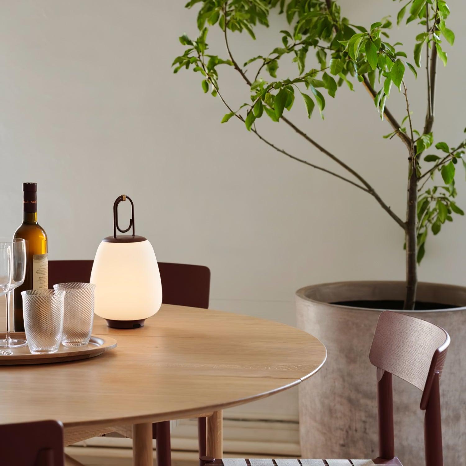 Hyggelite LED Lantern Table Lamp - Portable Indoor/Outdoor Lighting for Camping, Patio, Garden & Home Decor