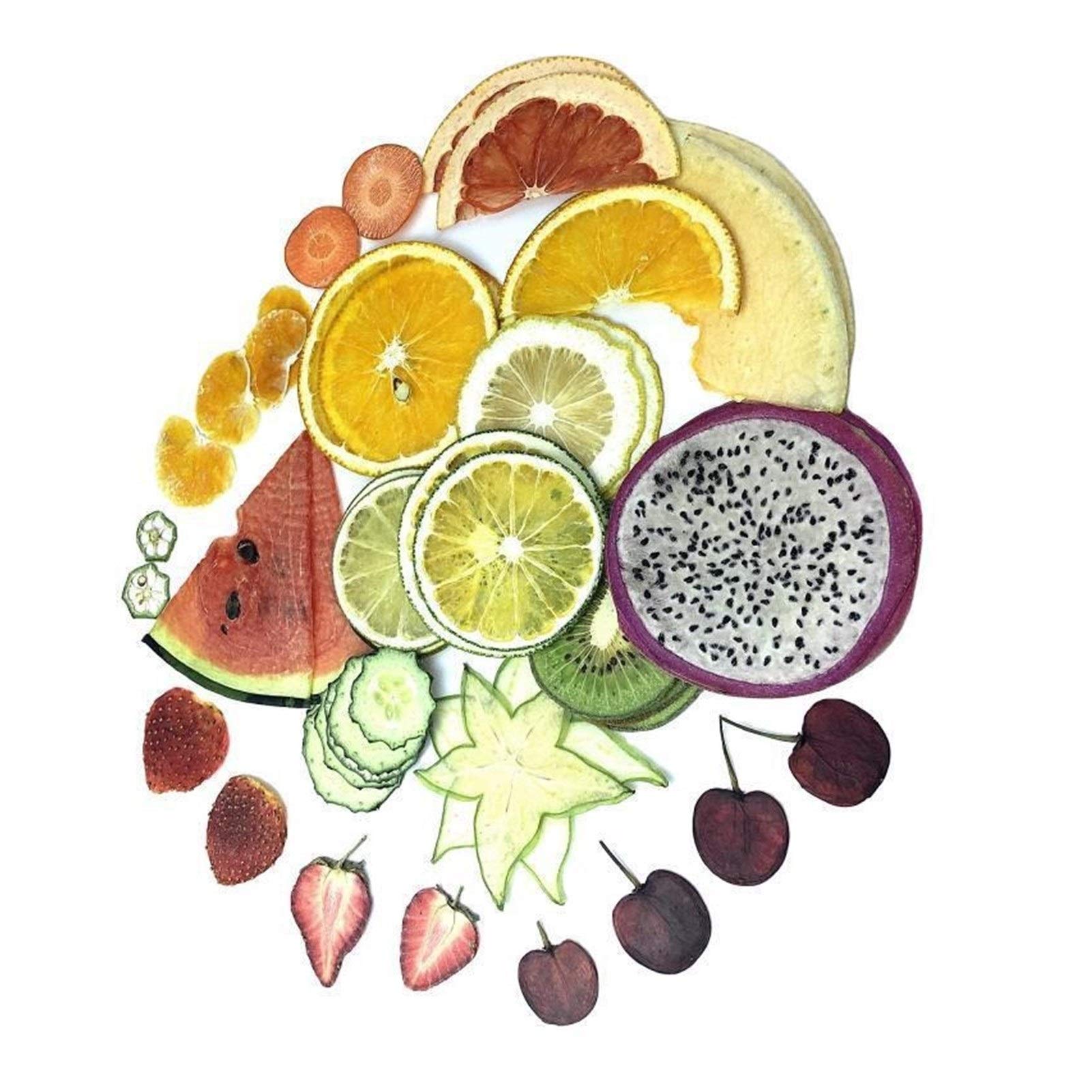 Organic Dried Strawberry, Lemon & Cucumber Slices - 3pcs DIY Fruit & Vegetable Specimens for Crafts, Resin Art, Home Decor & Educational Projects | All-Natural Gutta Percha Materials