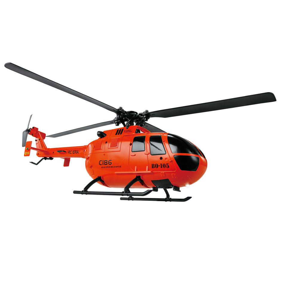 RC ERA C186 Pro BO105 Gyro Stabilized RTF Helicopter - Ready to Fly Remote Control Helicopter for Adults & Kids - Indoor & Outdoor RC Toy for Beginners and Hobbyists