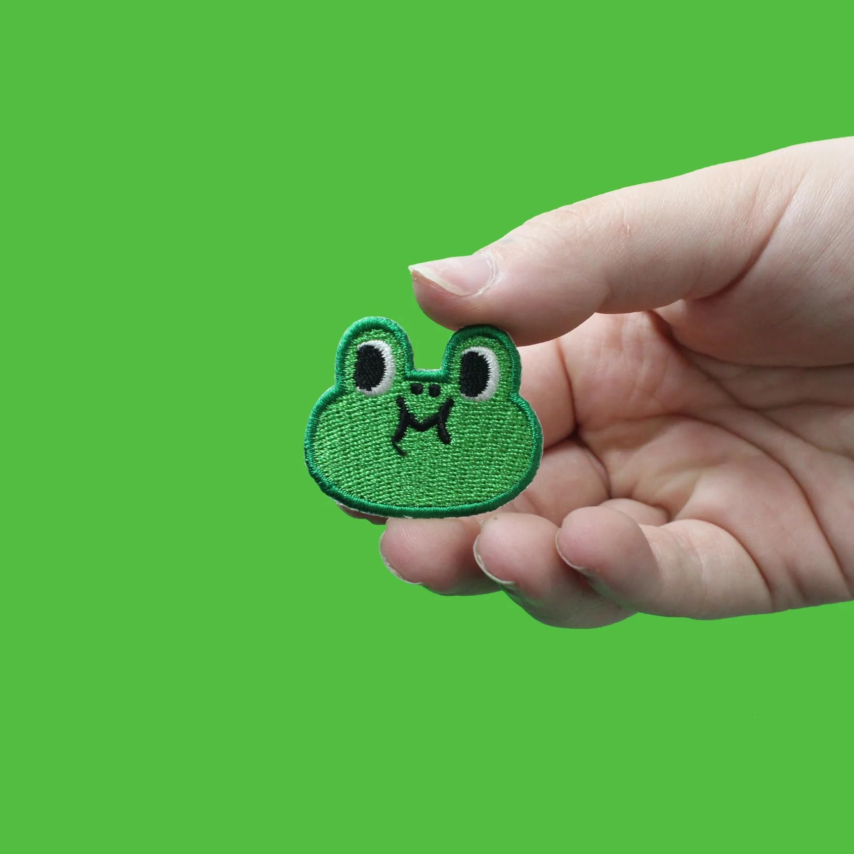 Line Friends Frog Lenard Embroidered Iron On Patch - DIY Sewing Applique for Jackets, Bags & Hats - Cute Cartoon Character Accessories for Kids & Adults