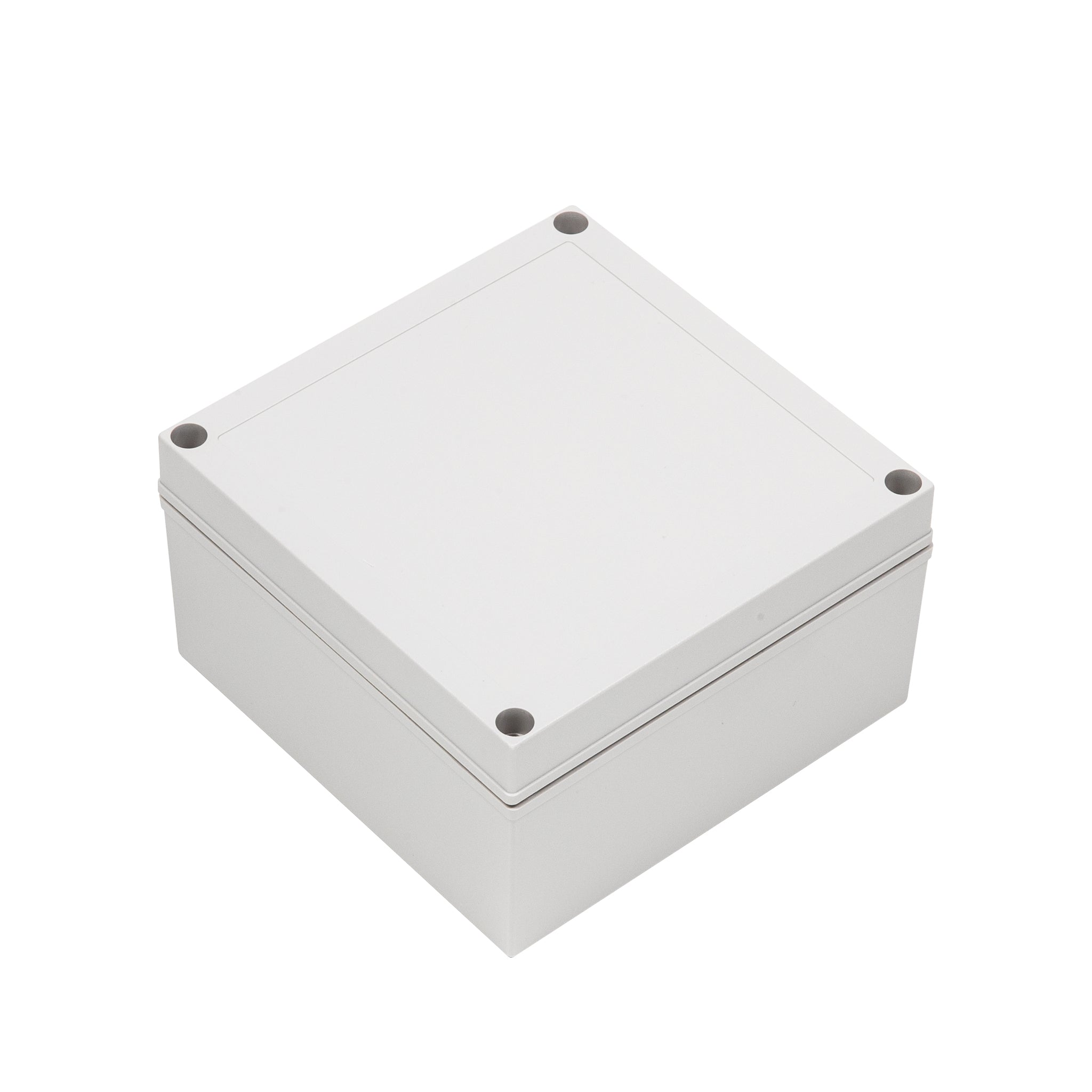 Boxco M Series 7.09 x 7.09 x 4.92 Inches (180 x 180 x 125mm) Waterproof Plastic Enclosure - IP67 Rated, IK08 Impact Resistant, ABS Material with Grey Screw-On Cover - Ideal for Outdoor Electronics, Industrial Equipment & Electrical Component Protection