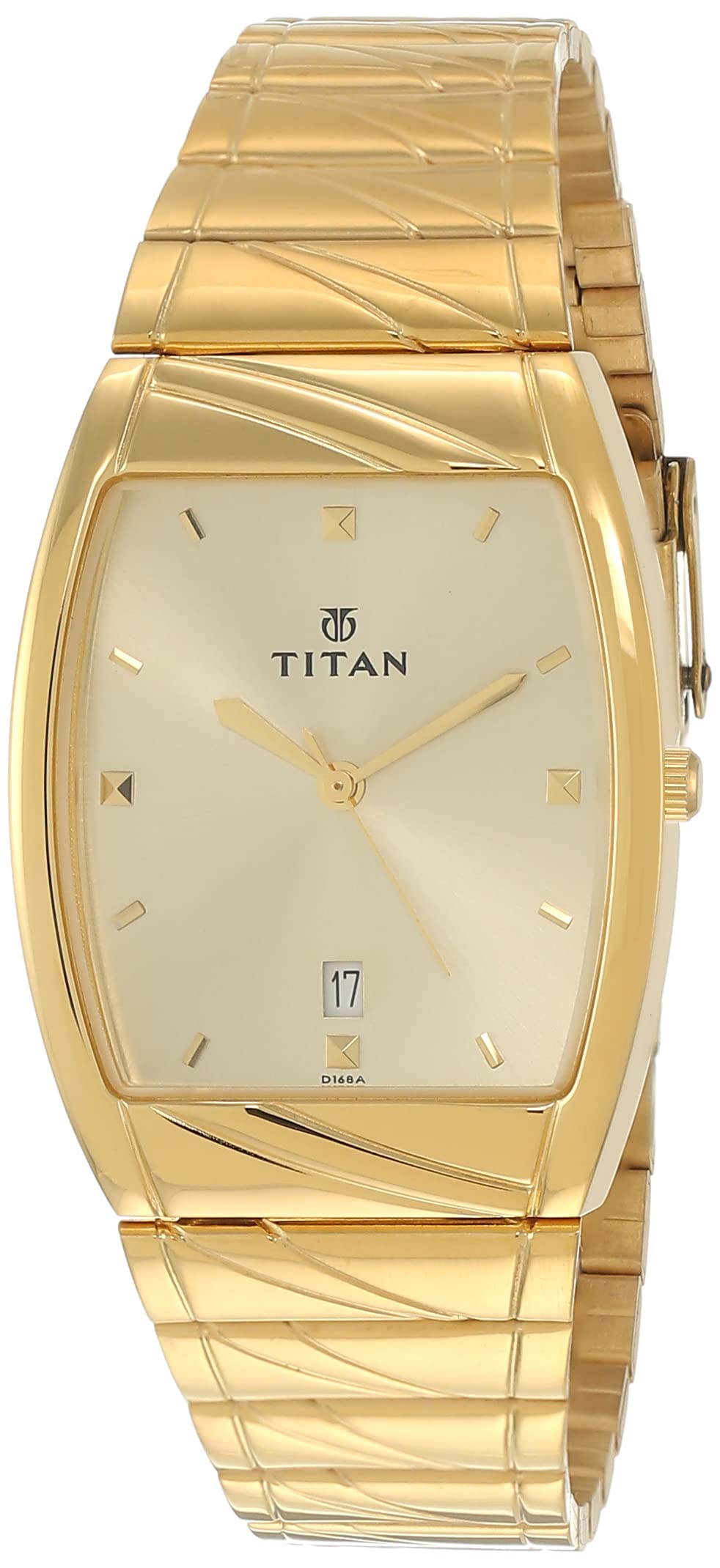 Titan Karishma Analog Gold Dial Men's Watch - NE9315YM02A | Luxury Dress Watch for Business, Formal Events & Gifting