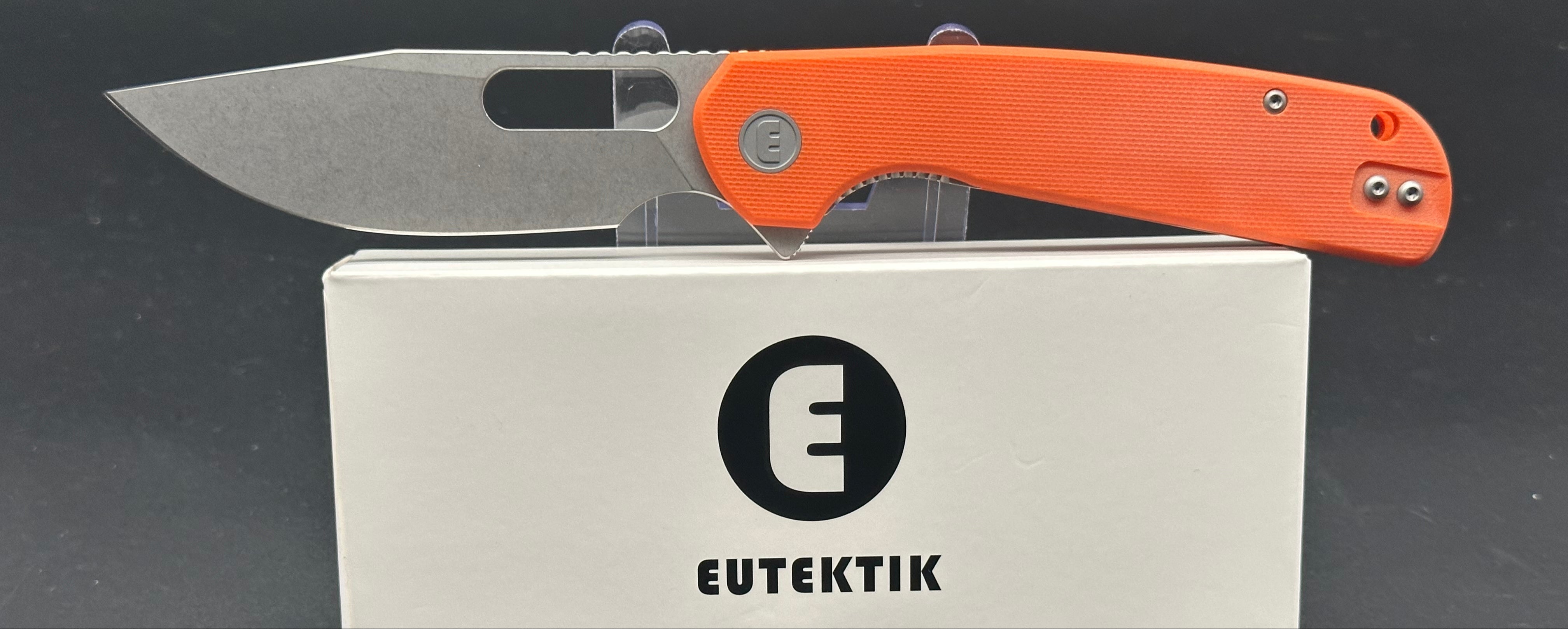 Eutektik Trinity Orange G10 Folding Knife - New in Box with LTK Koozie, Patch & Sticker - Perfect for Outdoor Adventures, Camping & Everyday Carry (EDC)