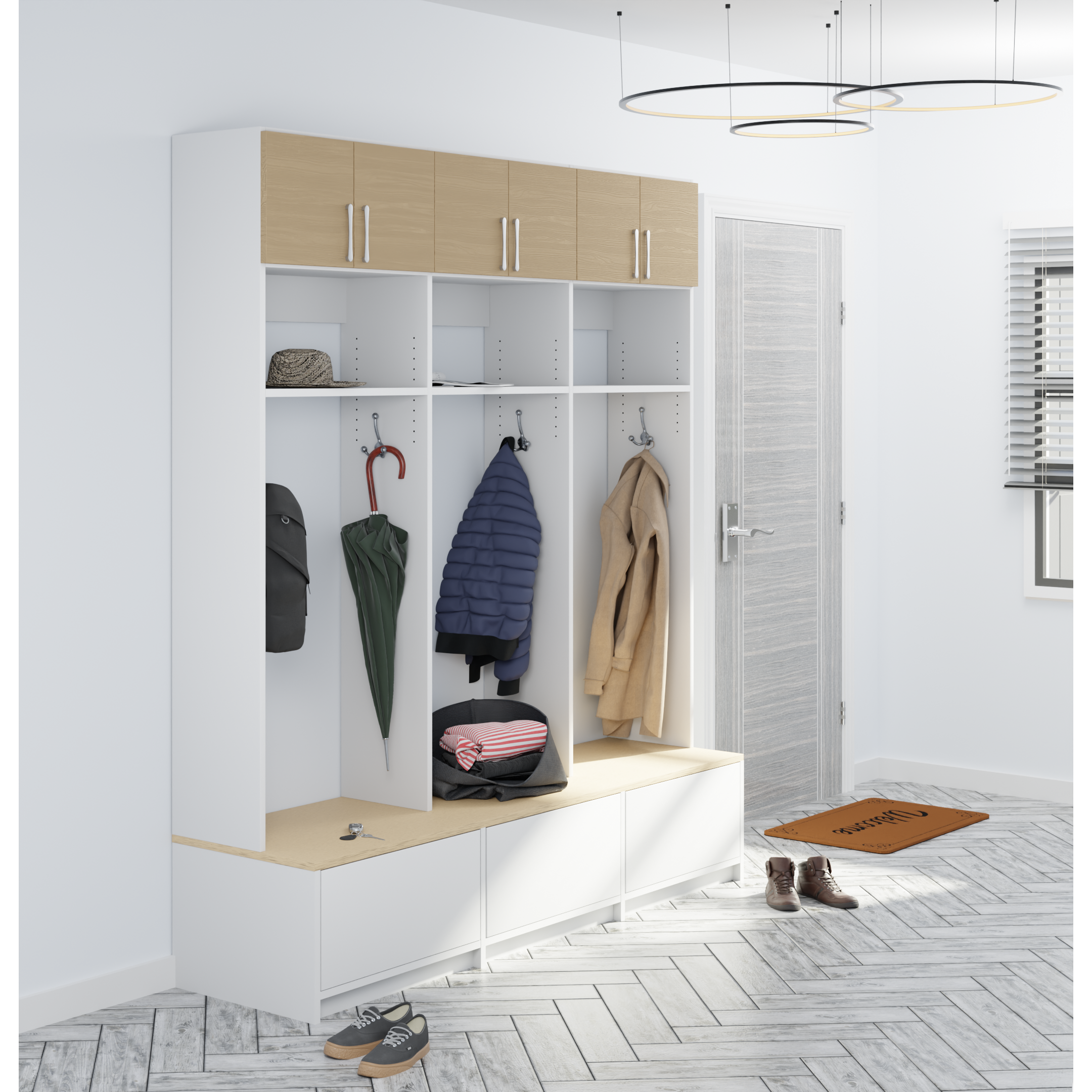 Stylish Mudroom Bench with Storage - Perfect for Entryway Organization & Shoe Storage | Durable & Space-Saving Home Decor