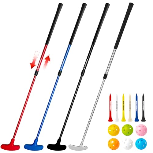 Red+Blue+Black+Silver Putters & 6 Golf Tees & 6 Balls