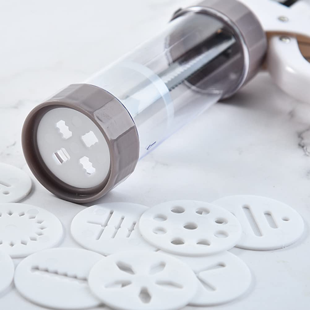 Stainless Steel Cookie Press Gun Kit with 13 Discs & 6 Icing Nozzles - Professional Spritz Cookie Maker for Baking, Biscuit Decorating - Perfect for Christmas Cookies, Wedding Favors & DIY Dessert Making