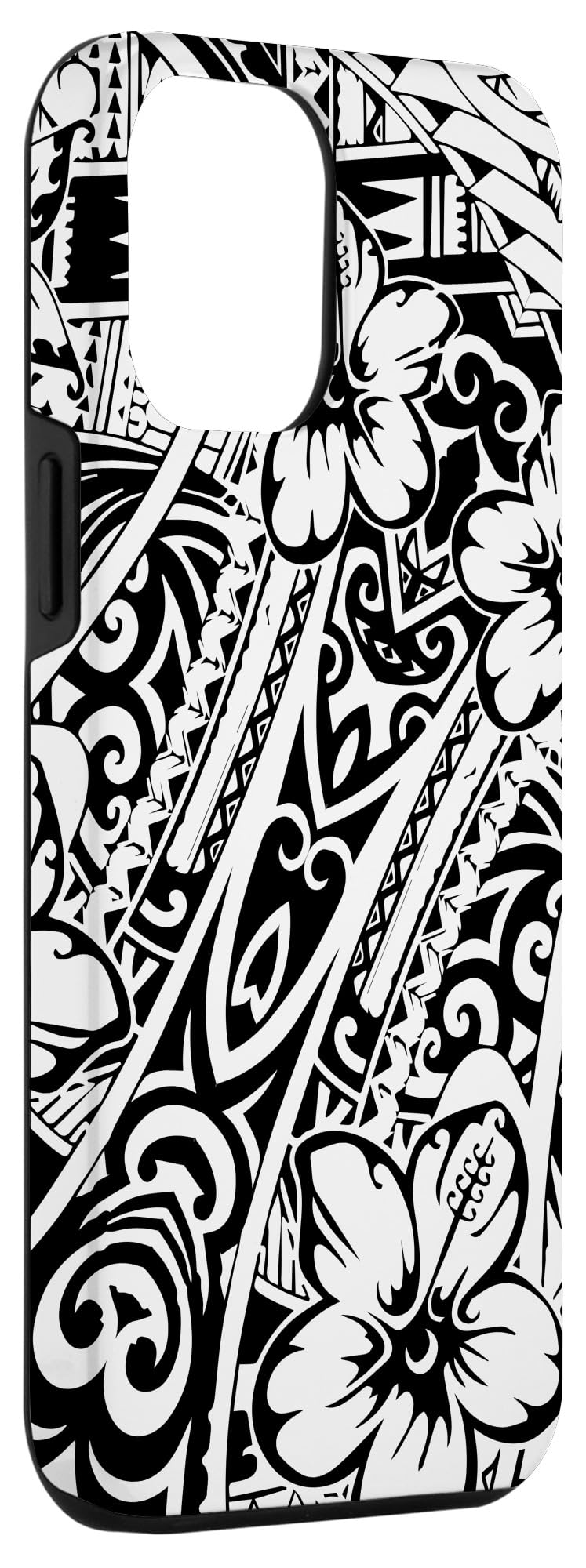iPhone 12 Pro Max Case - Hawaiian Tribal Samoan Polynesian Tattoo Design Protective Phone Cover | Perfect for Beach Vacation, Summer Travel & Cultural Enthusiasts