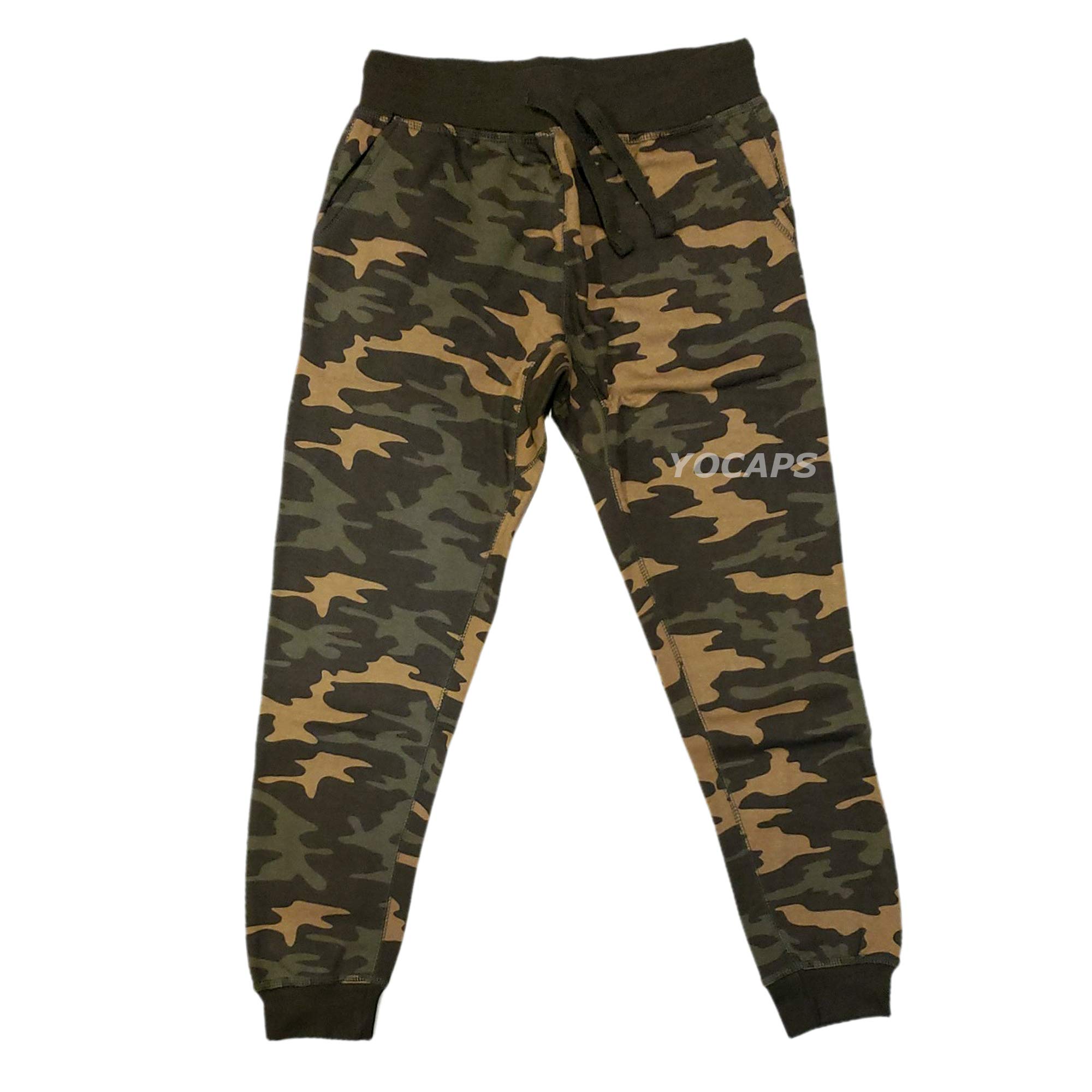 Premium Unisex Active Wear Jogger Fleece Sweatpants - Military Camo Print for Gym, Running & Casual Outfits