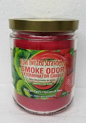 Smoke Odor Eliminator Candles - 13oz Jar Set of 8 Assorted Scents (Orange Lemon, Kiwi Strawberry, Potpaya, Lemon Haze, Apple Orchard, Blueberry Dream, Pineapple Coconut, Pumpkin Spice) - Perfect for Home, Office & Car Air Freshening