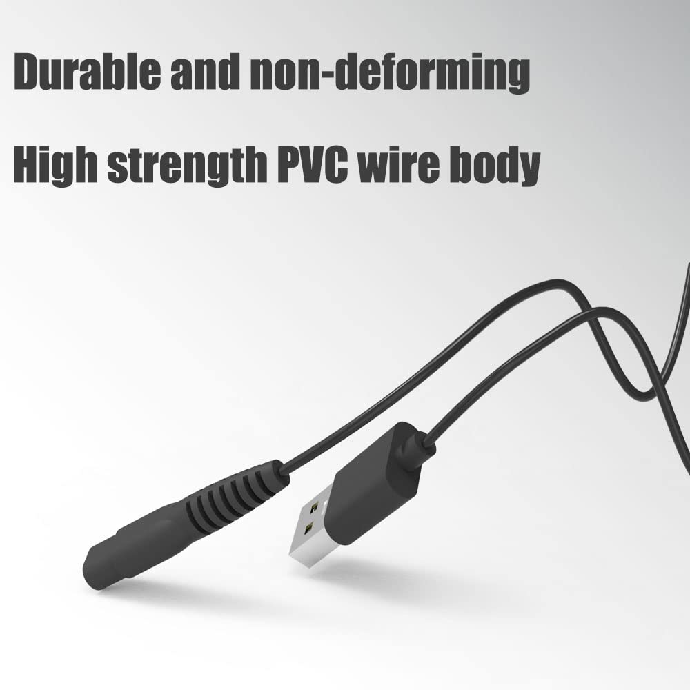 OGMWIN Replacement Power Cord for Brightup & Ufree Beard Trimmer, Hair Clippers FK-8688T, Electric Shaver Charger Cable - Perfect for Home, Salon, and Travel Use