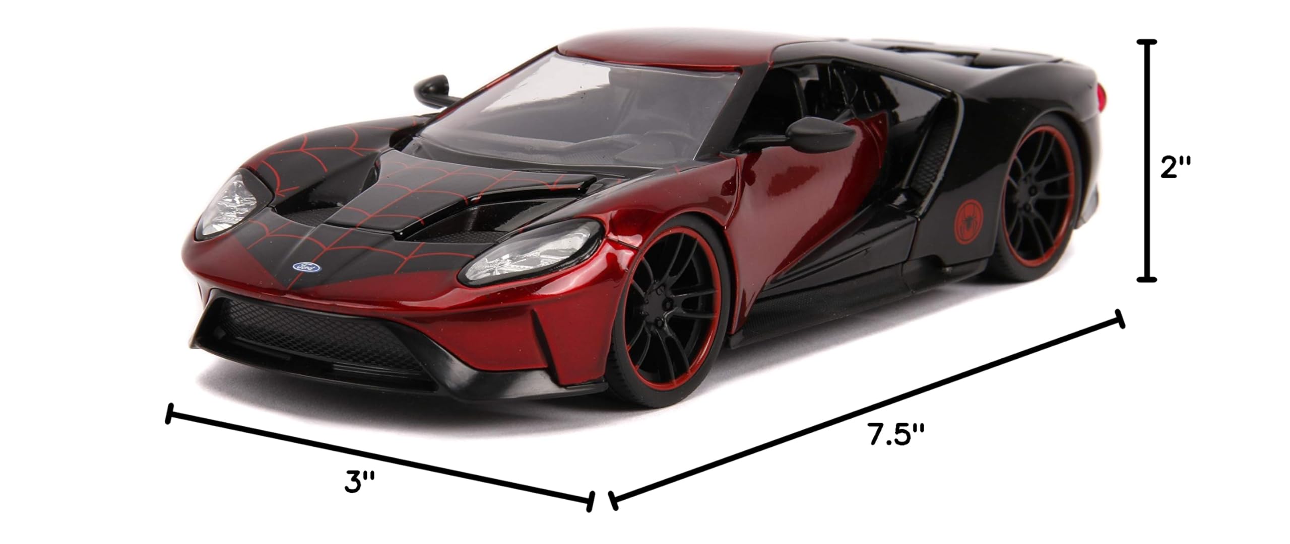 Jada Toys Marvel 1:24 Scale 2017 Ford GT Diecast Model Car with 2.75