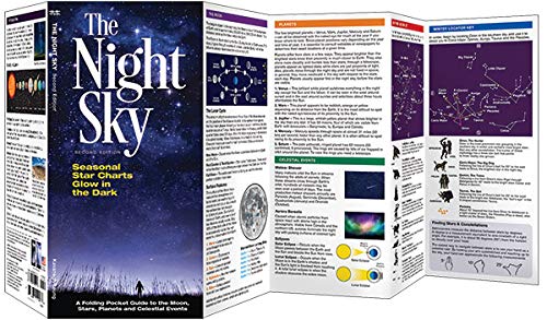 The Night Sky: A Folding Pocket Guide to the Moon, Stars, Planets & Celestial Events - Perfect for Stargazing, Camping & Astronomy Enthusiasts