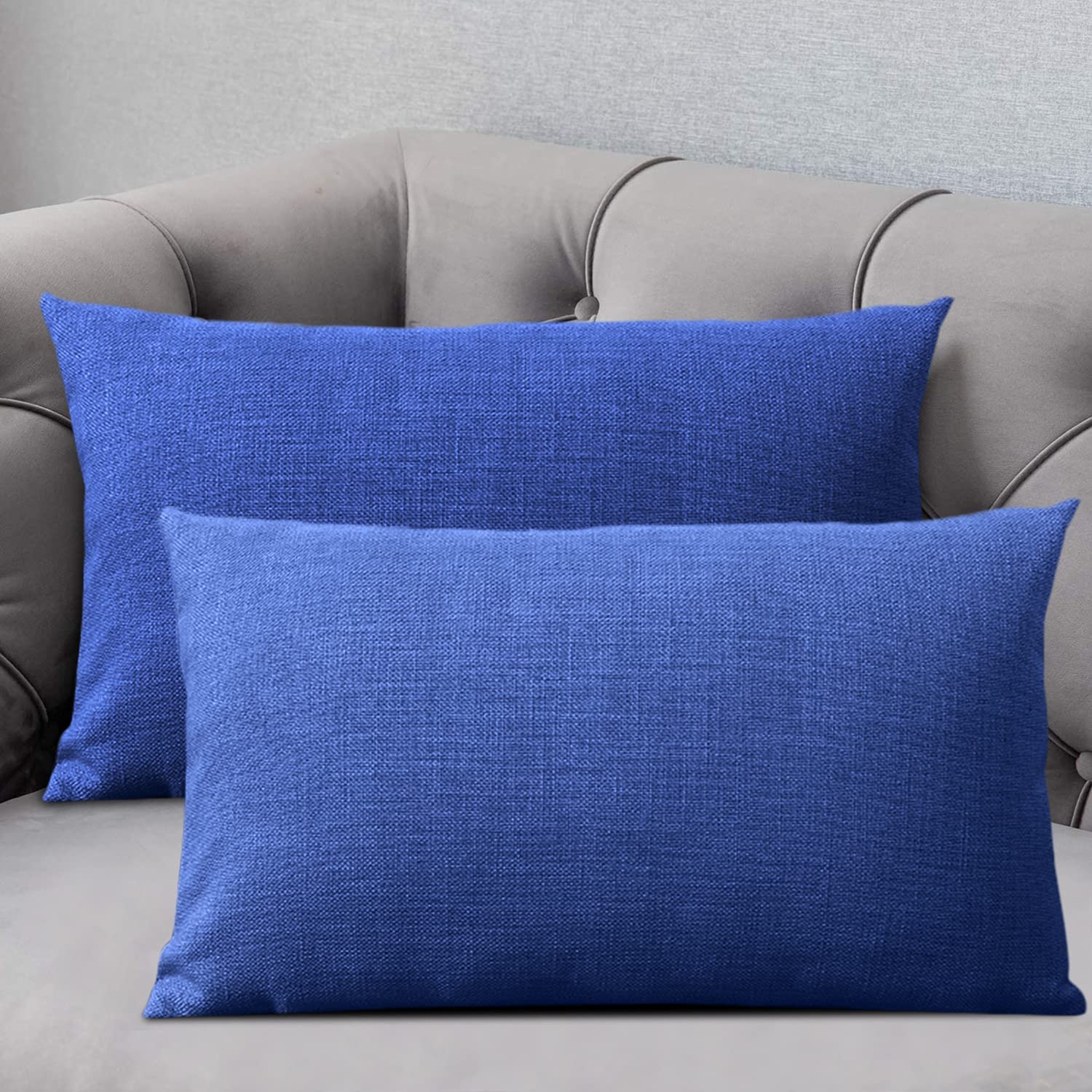 Premium Decorative Throw Pillow Covers 12x20 Inches - 2 Pack Soft Cushion Covers for Sofa, Couch, Bed & Chair - Modern Home Decor for Living Room, Bedroom & Office