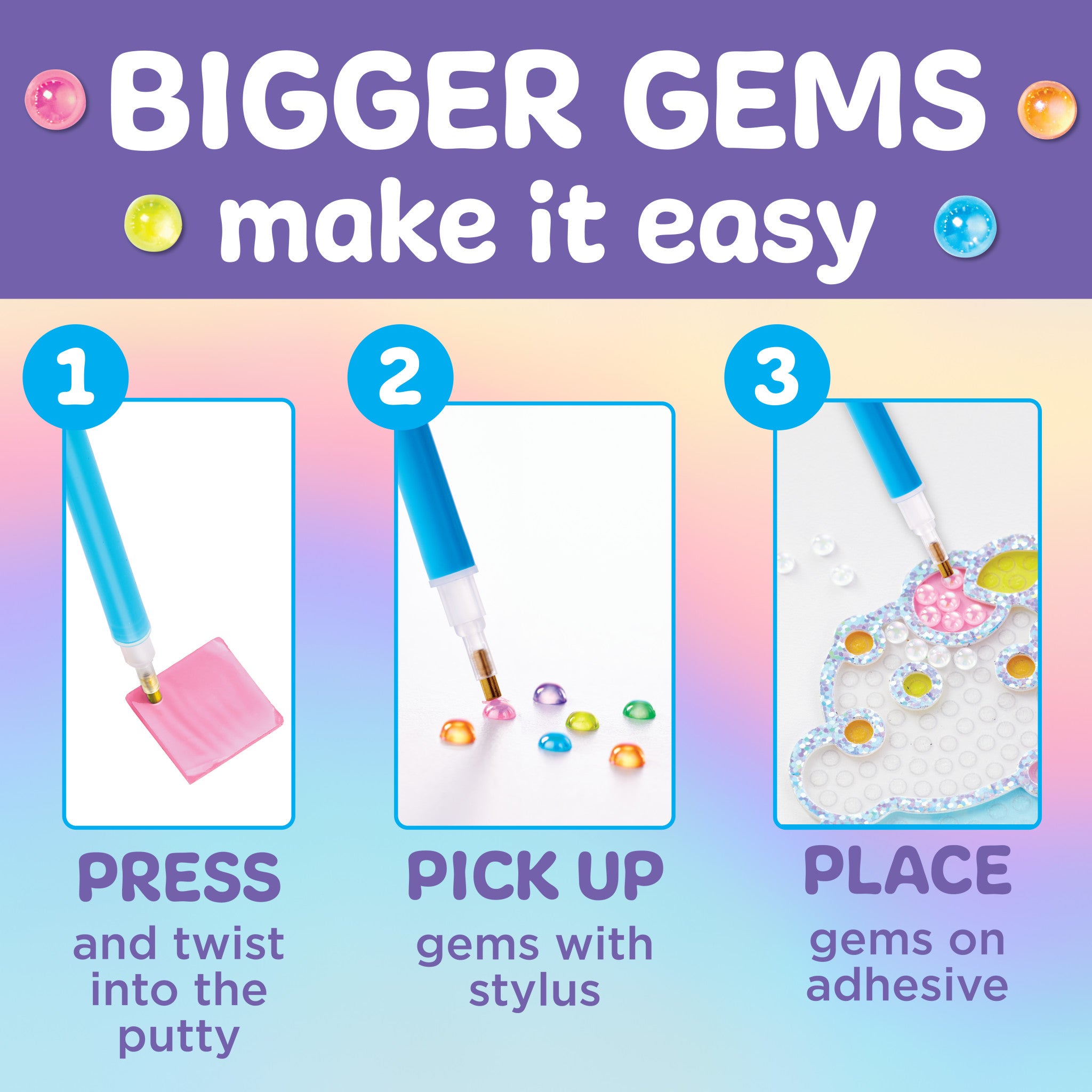 Bubble Gems™ Super Sticker Ice Cream - Fun Decorative Stickers for Kids DIY Crafts, Scrapbooking & Party Favors #6474000