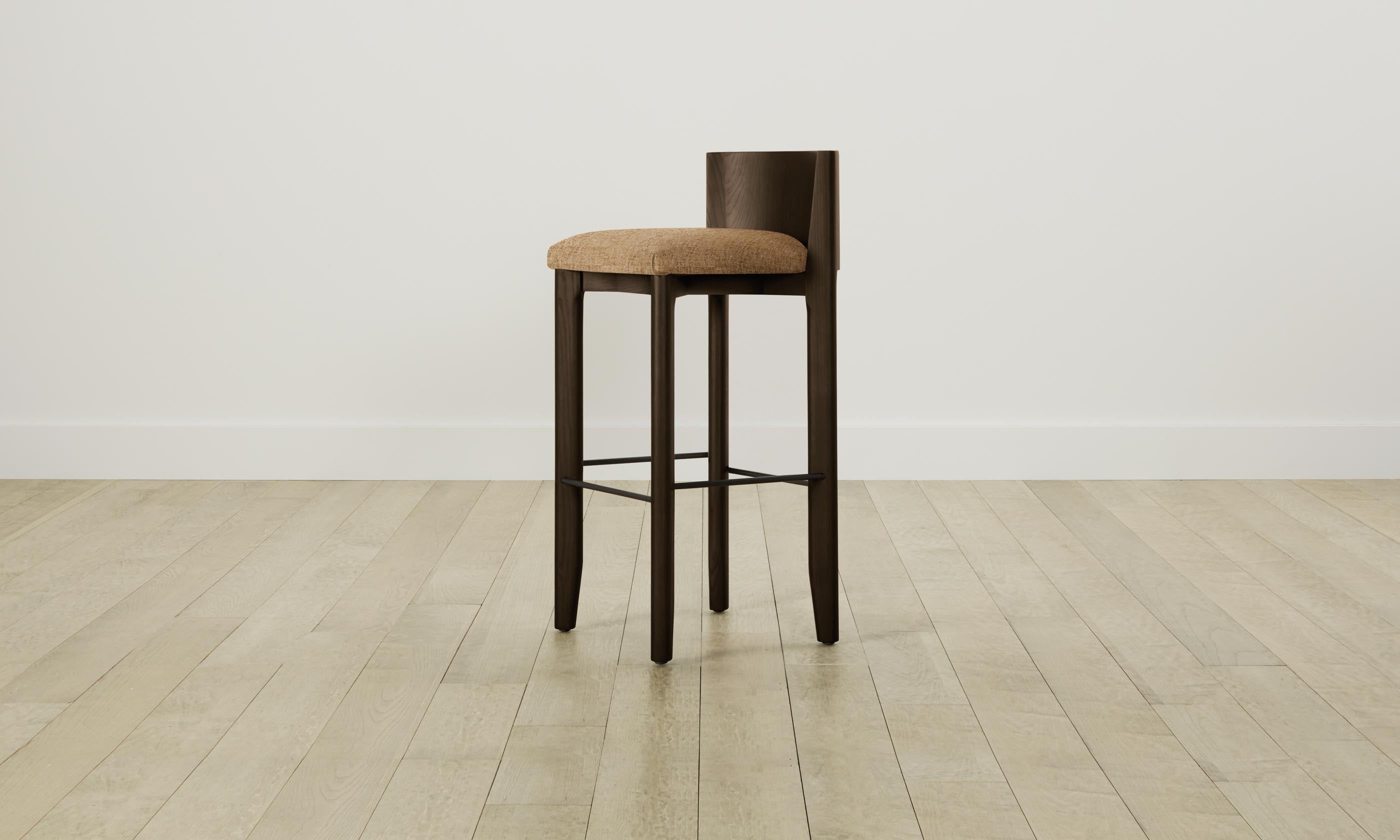 Premium Delancey Bar & Counter Stool with Heritage Belgian Linen Upholstery - Modern Kitchen Island & Home Bar Seating for Dining & Entertaining