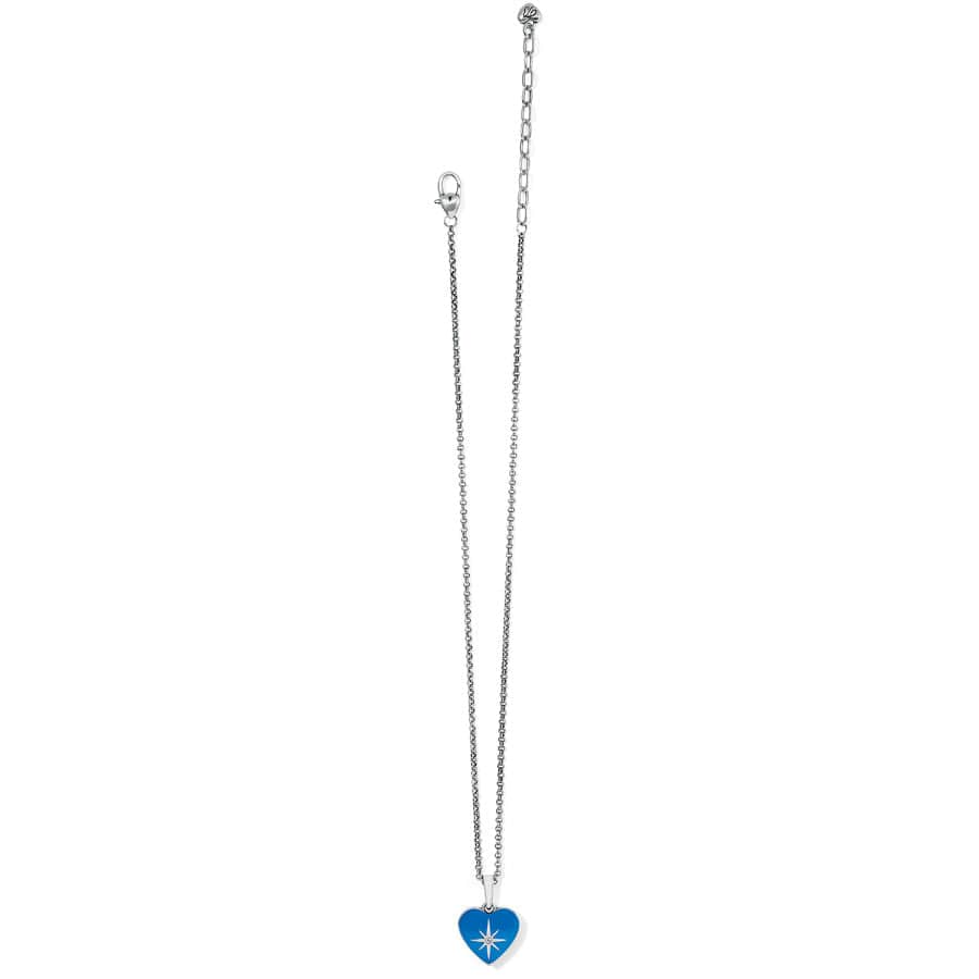 Amore Shades Sky Heart Necklace - Elegant Silver Pendant for Women, Perfect Gift for Valentine's Day, Anniversary & Special Occasions | Ideal for Date Nights, Weddings & Romantic Outfits