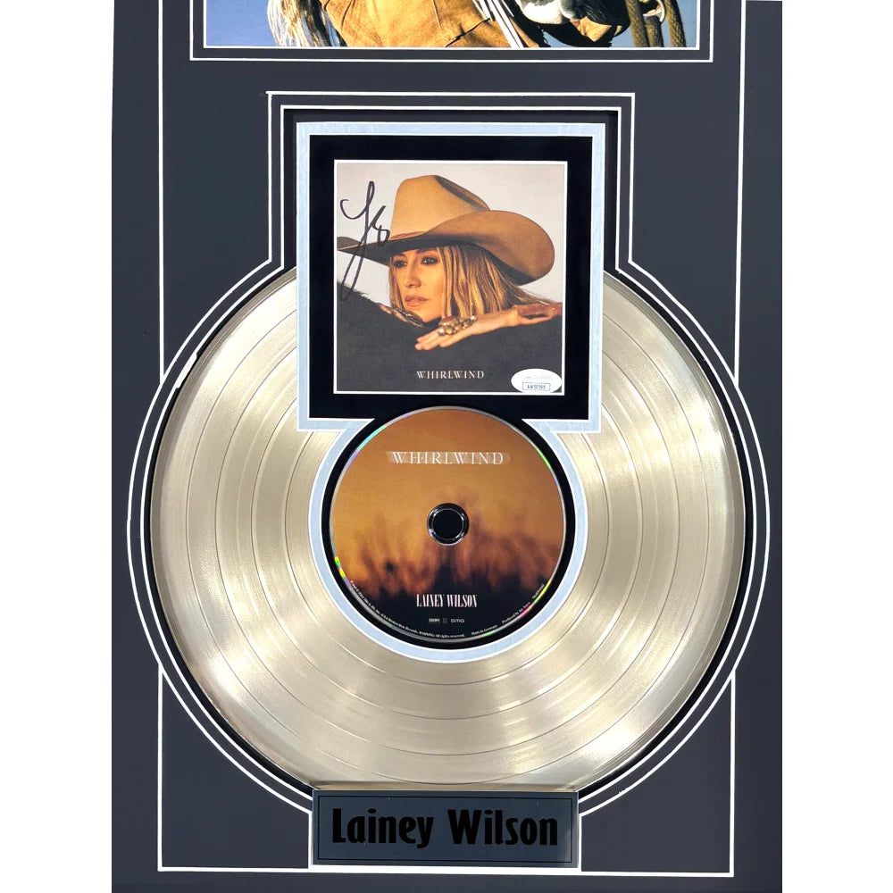Lainey Wilson Autographed Whirlwind CD Album - Gold Record Framed with JSA COA - Signed Country Music Memorabilia - Perfect for Home Decor, Fan Collections & Gift Giving