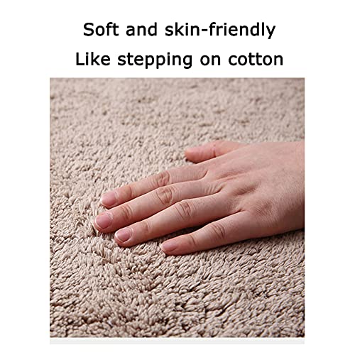 Premium 2-Piece Bathroom Rug Set - Ultra Soft, Absorbent & Non-Slip Bath Mats - Washable Contour Rugs for Bathroom & Tub - Wood Color (50x80cm + 55x50cm) - Perfect for Cozy Bathrooms, Spa-Like Showers & Wet Areas
