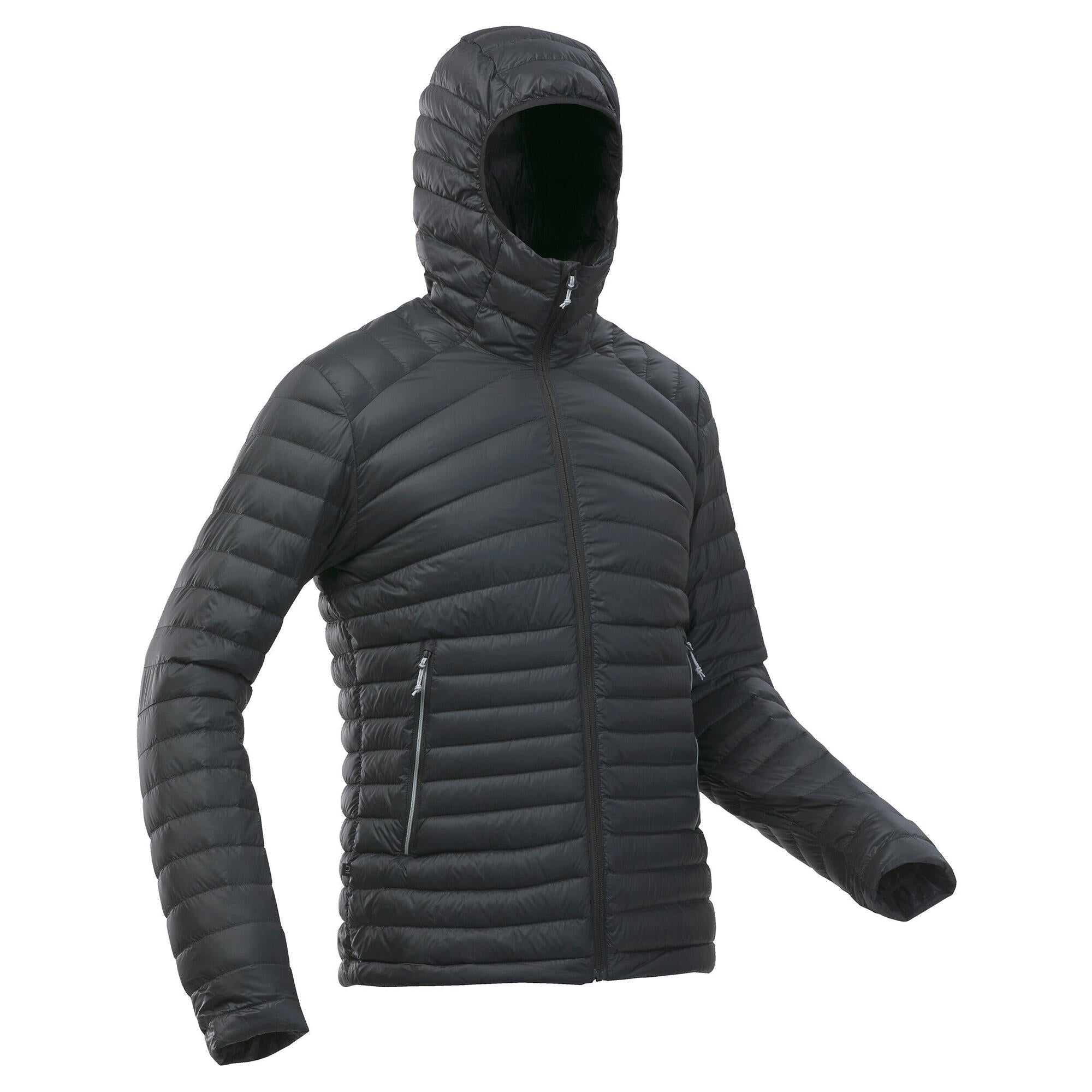 Forclaz Men's MT100 Hooded Down Puffer Jacket - Lightweight Winter Coat, Waterproof & Windproof, Warm Insulated Outdoor Jacket for Hiking, Skiing & Cold Weather Activities