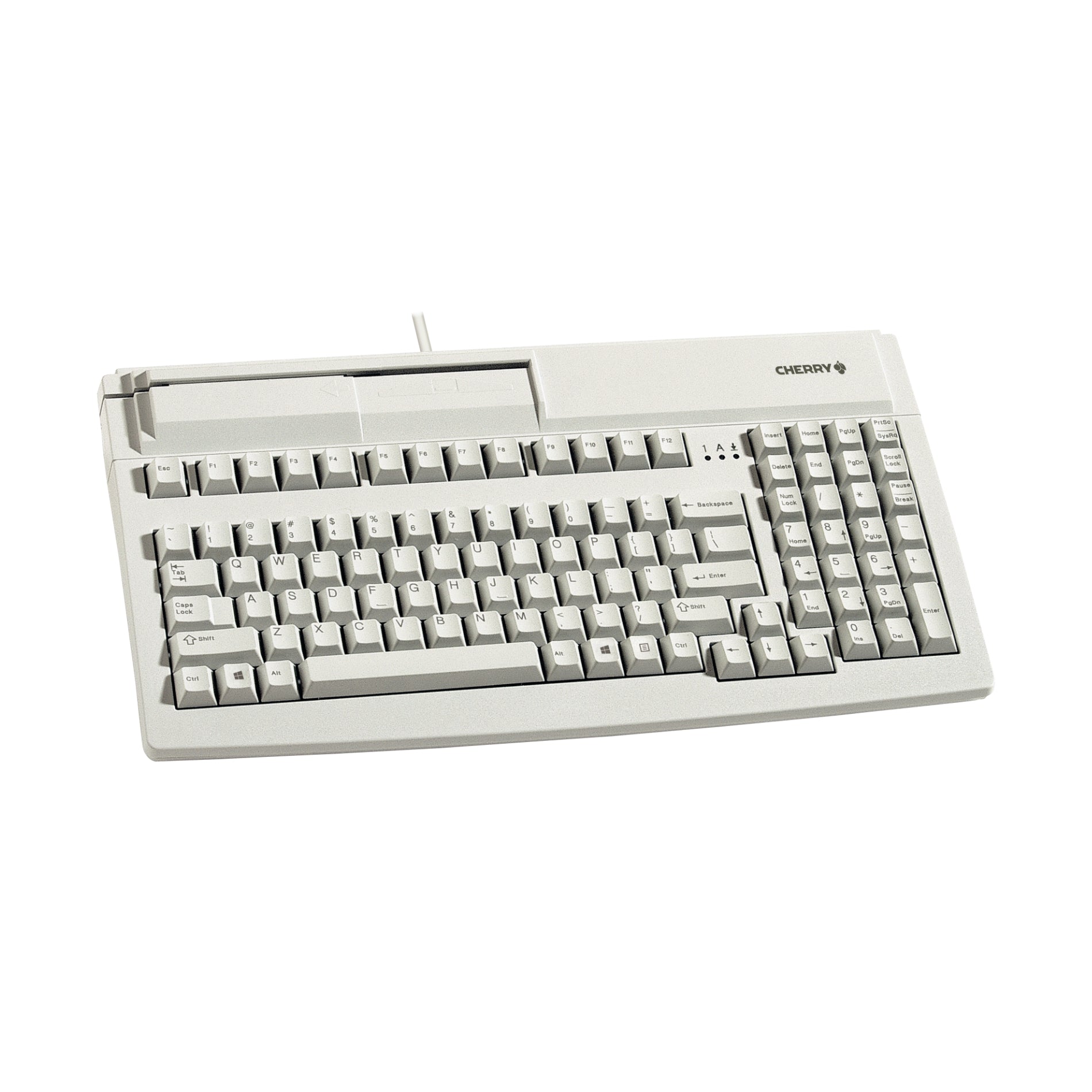 CHERRY G81 7000 POS Magnetic Swipe Keyboard - Durable Mechanical Keyboard for Retail & Hospitality POS Systems - Perfect for Cash Registers, Restaurants and Stores