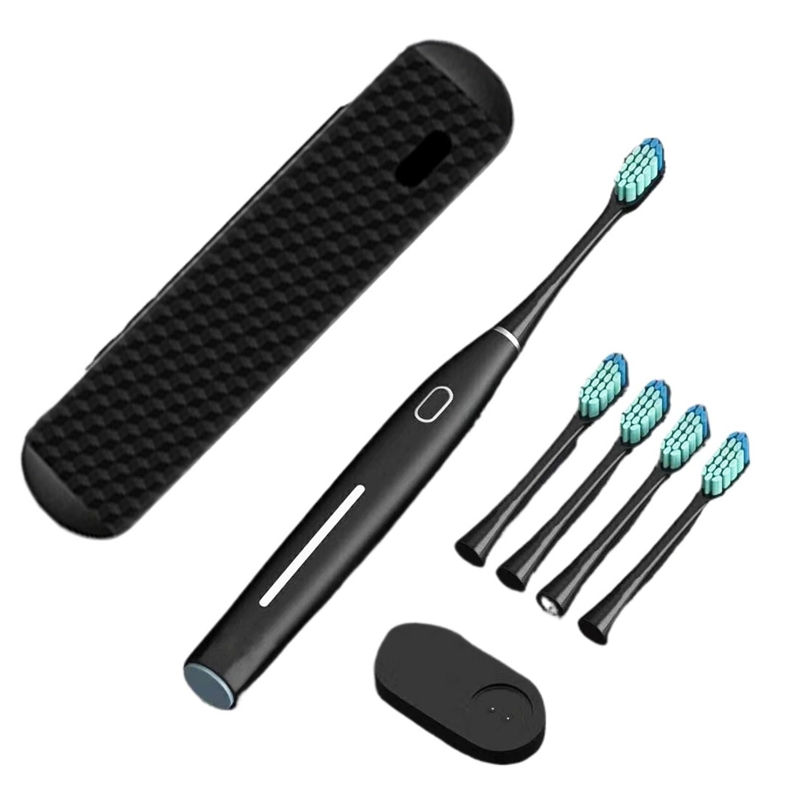 Electric Toothbrush for Adults - 5 Modes, 4 Brush Heads & Travel Case for Deep Cleaning at Home & Travel