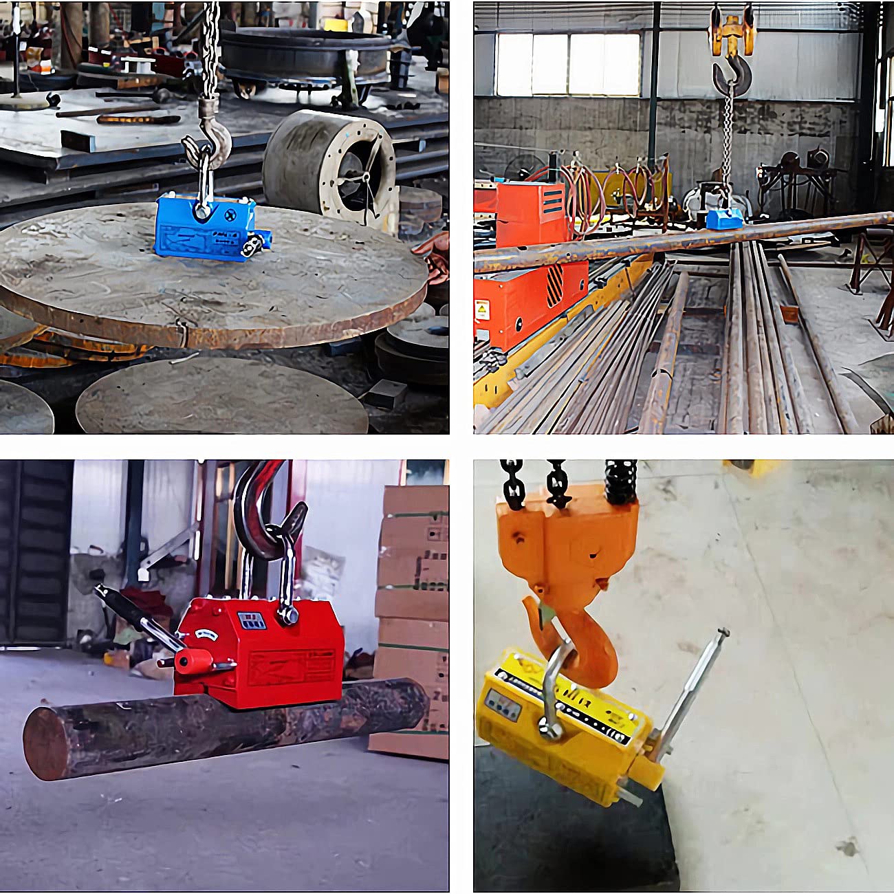 TECHTONGDA 1320 Lbs Permanent Magnetic Lifter - Heavy Duty Lifting Magnet for Steel Plates & Boards with Easy Release - Ideal for Shop Cranes, Warehouse, Construction & Metal Fabrication