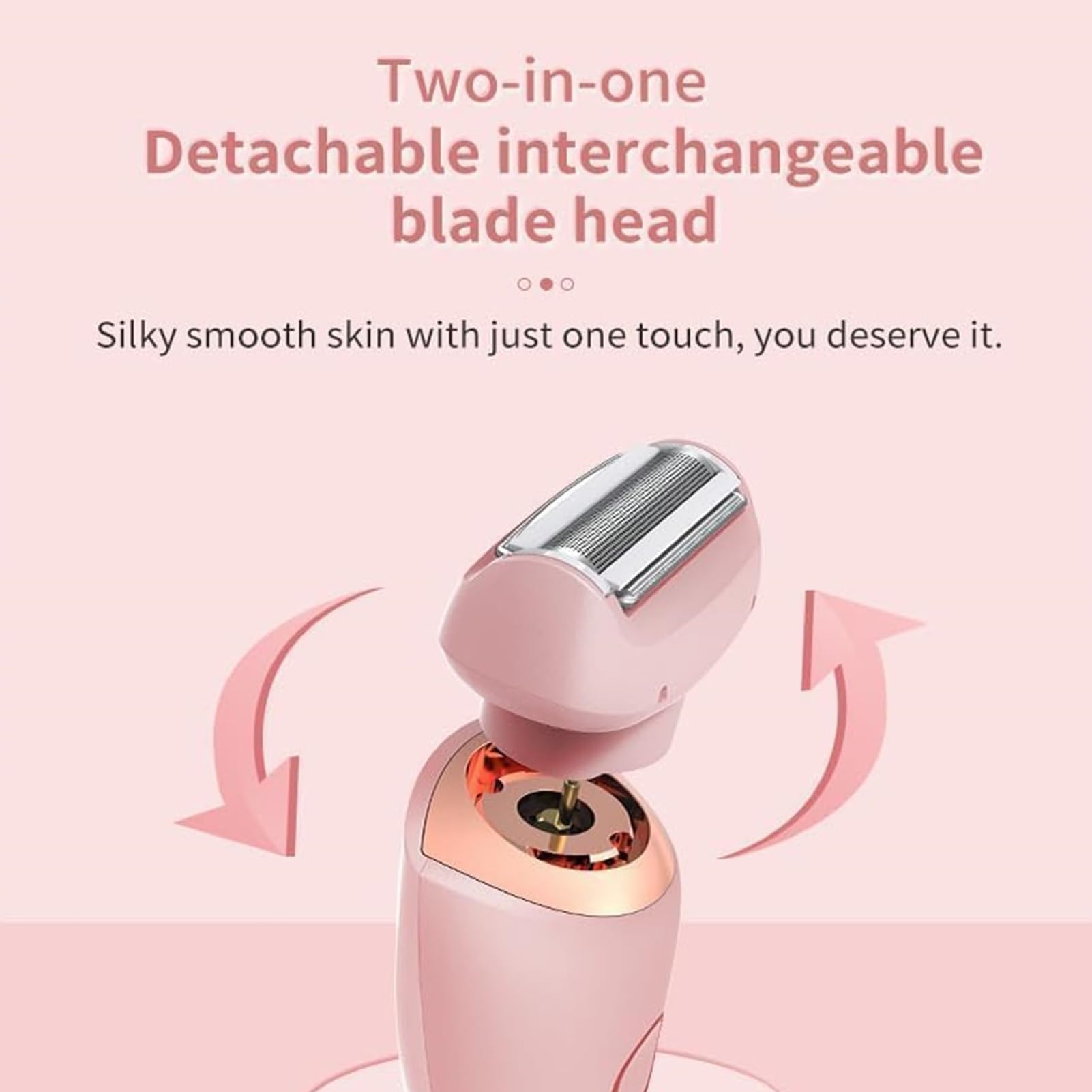 Dusk Glide Pro 3.0 Women's Electric Razor - 2-in-1 Waterproof Shaver for Smooth Legs & Bikini Line - Rechargeable Cordless Shaver for Travel & Home Use (Blue)