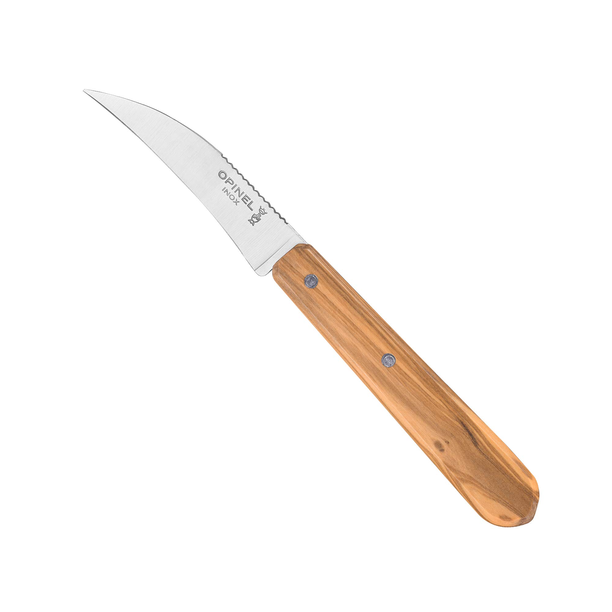 OPINEL Essentials Kitchen Knife Set - 3-Piece Olive Wood Handle Chef Knives for Cooking, Slicing & Chopping | Perfect for Home Kitchen, Camping & Outdoor Cooking