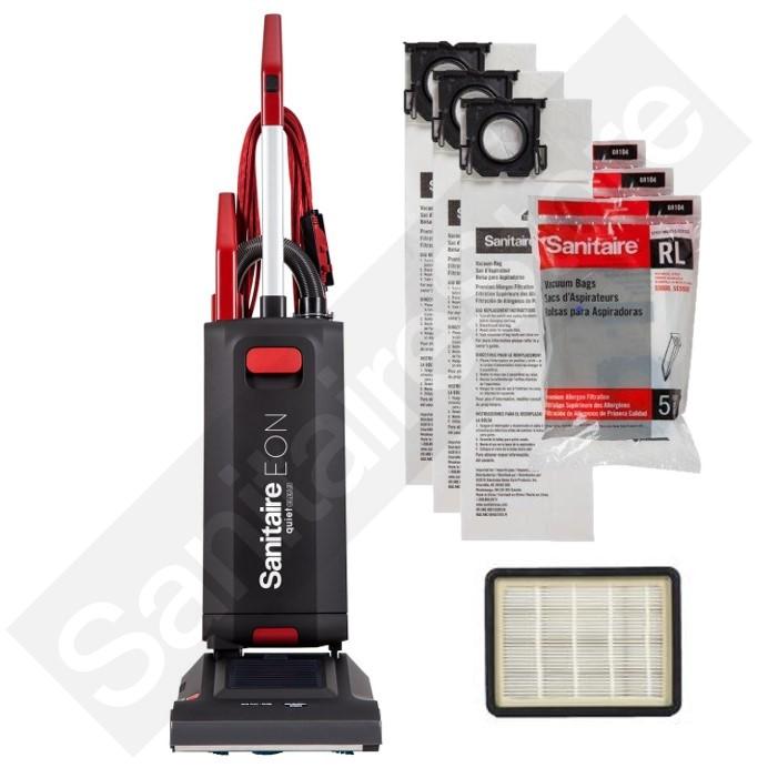 Sanitaire EON™ QuietClean® Vacuum Cleaner Bundle - Powerful & Ultra-Quiet Upright Vacuum for Pet Hair, Allergies & Hardwood Floors - Perfect for Home Cleaning & Pet Owners
