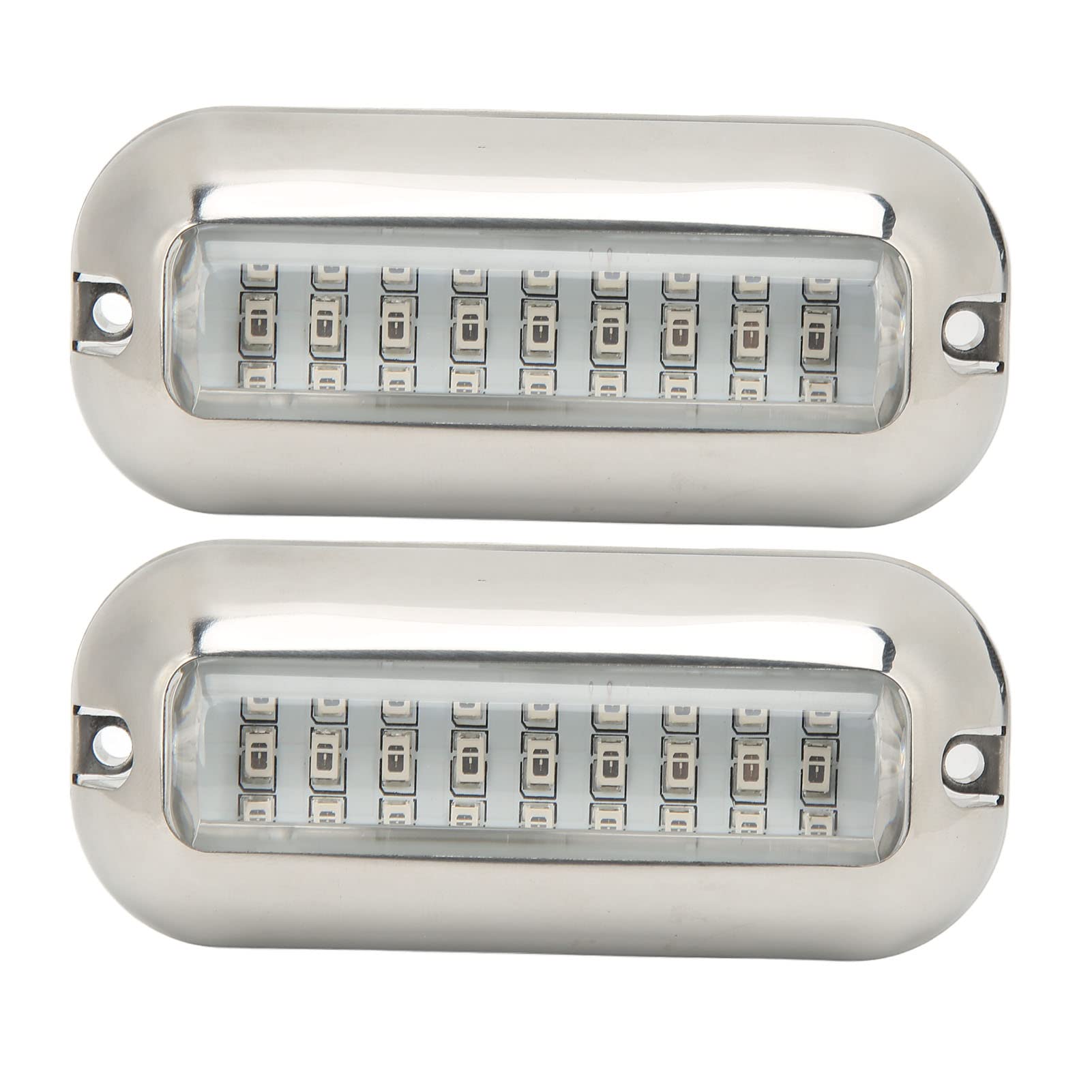 600LM LED Underwater Boat Light - 10-30V DC Stainless Steel Marine Light for Yachts, Fishing Boats & Docks | Waterproof Submersible Light for Night Fishing, Pool & Dock Lighting