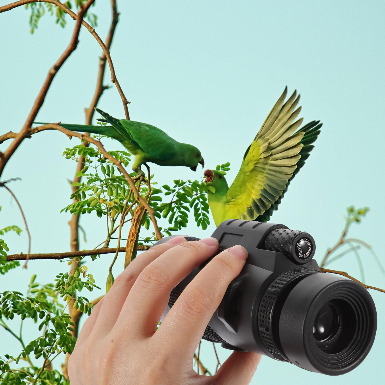 SWOOMEY Night Vision Binoculars - HD Handheld Monocular Telescope with PVC Soft Grip | Portable Pocket-Sized for Outdoor Adventures, Hunting, Camping & Night Observation