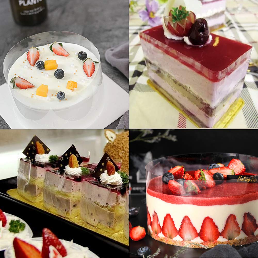 6.3x394 Inch Cake Collars - Premium Acetate Sheets for Mousse Cake Decorating, Chocolate Mousse Baking - Perfect for Home Bakers & Professional Chefs
