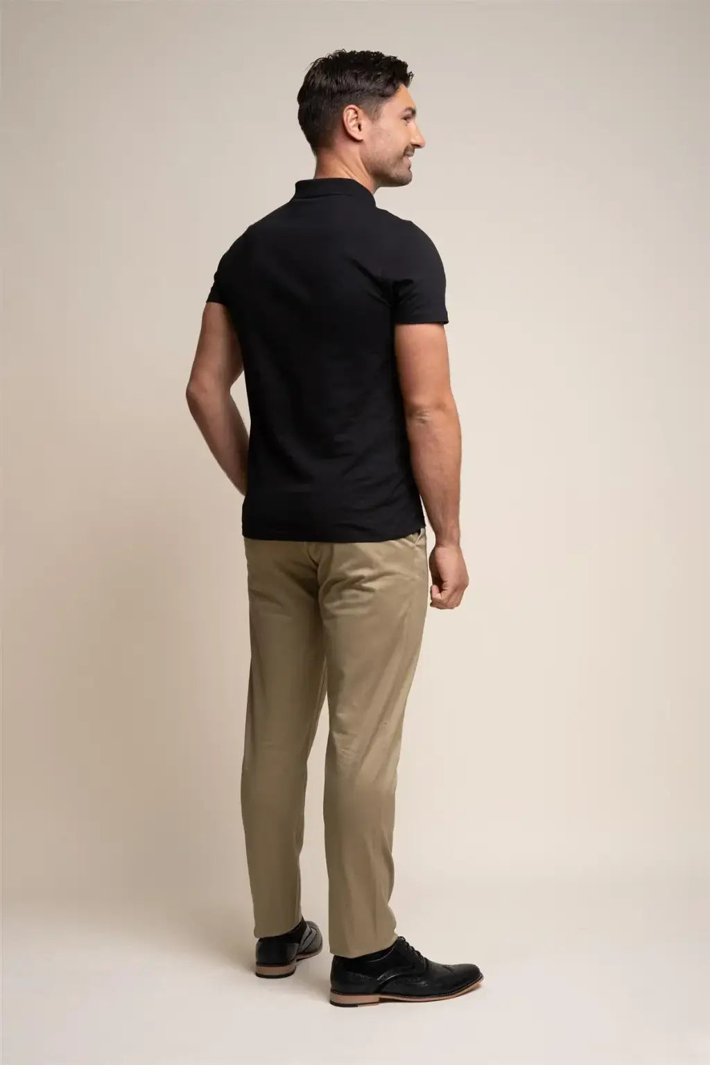Cavani Men's Dakota Stone Chino Pants - Classic Slim Fit Stretch Comfort Dress Pants for Business Casual & Office Wear