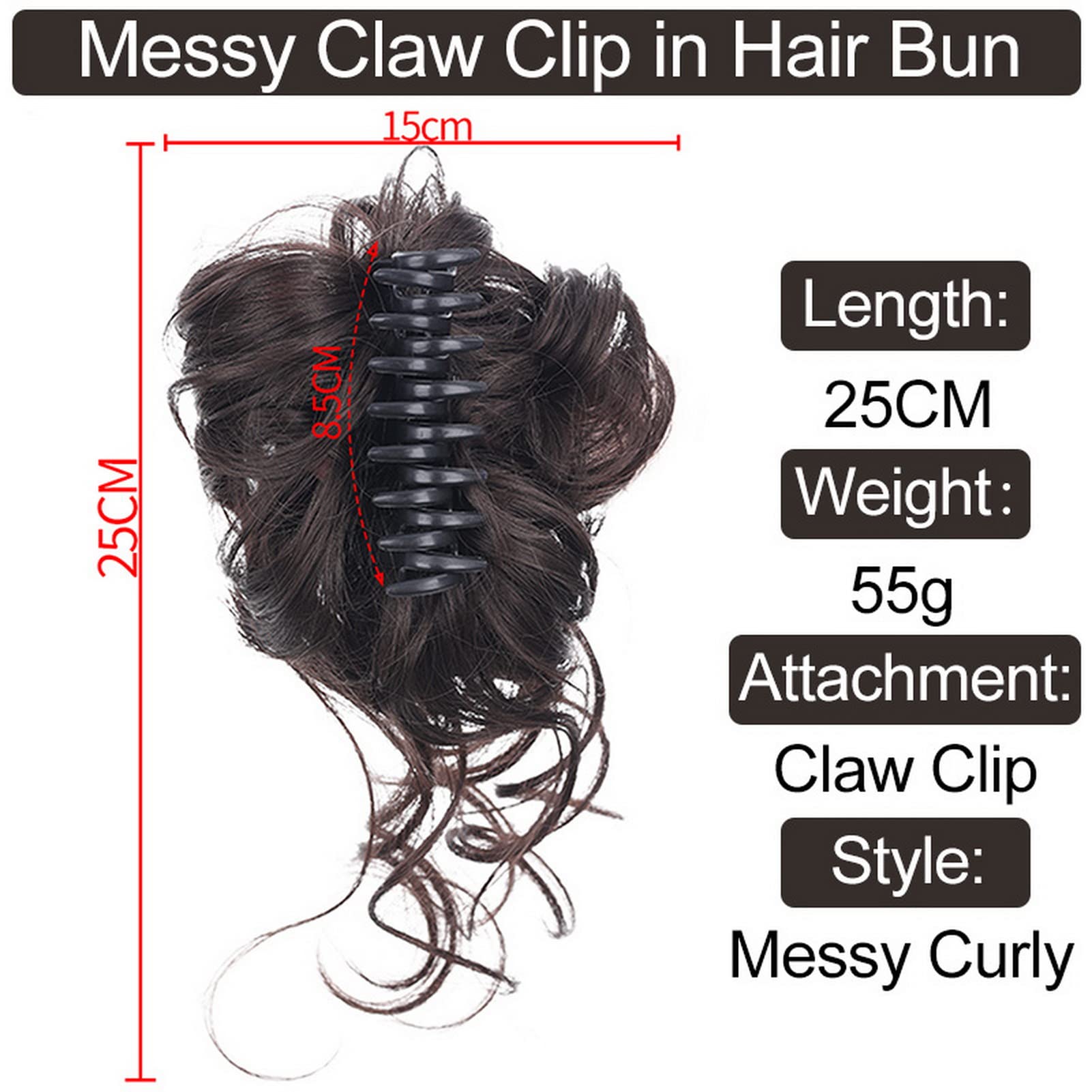 Stylish Wavy Claw Clip for Messy Bun Updo - Hair Accessory for Women | Perfect for Casual, Work & Party Hairstyles