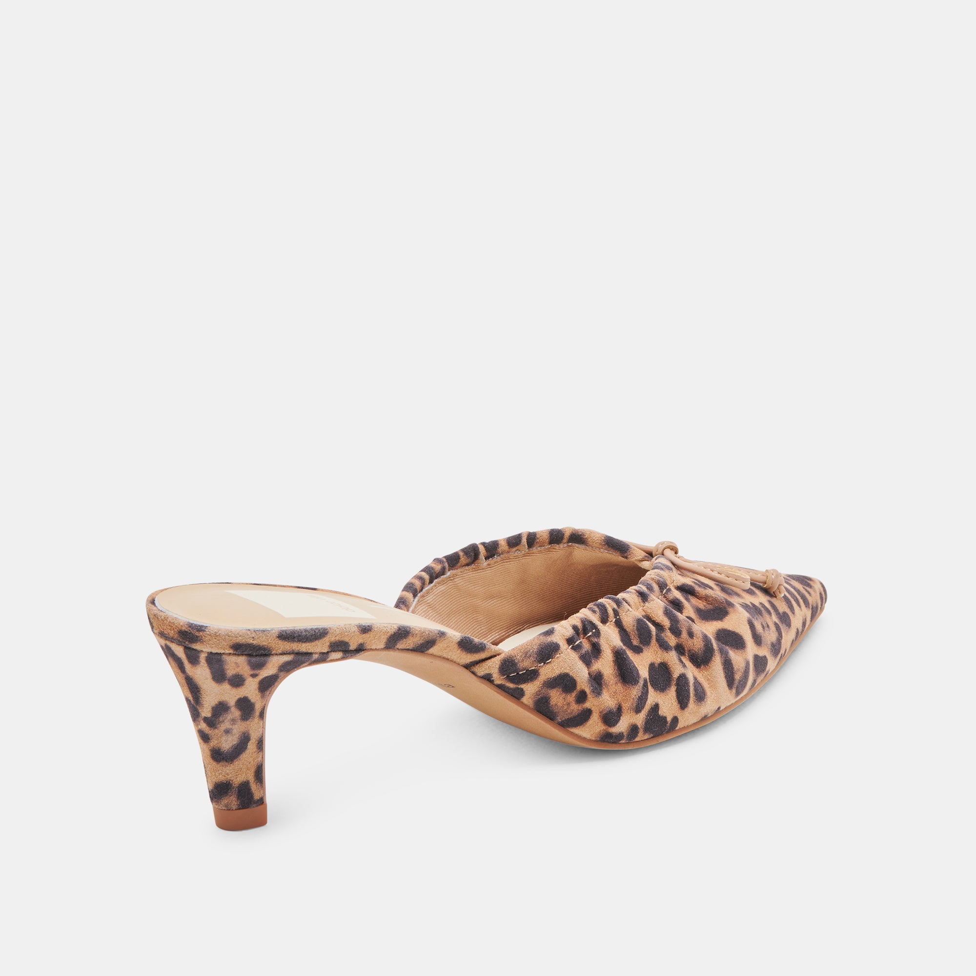 KAIRI Women's Mid Heel Pumps - Leopard Print Suede Shoes for Work, Party & Casual Wear