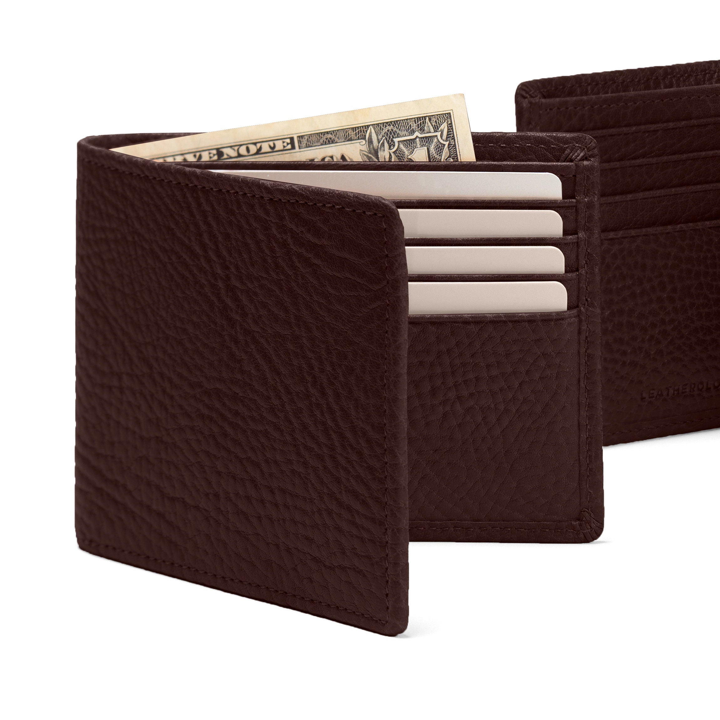Genuine Leather Bifold Wallet for Men - Slim RFID Blocking Wallet in Espresso Brown | Perfect for Everyday Carry, Travel & Business Use