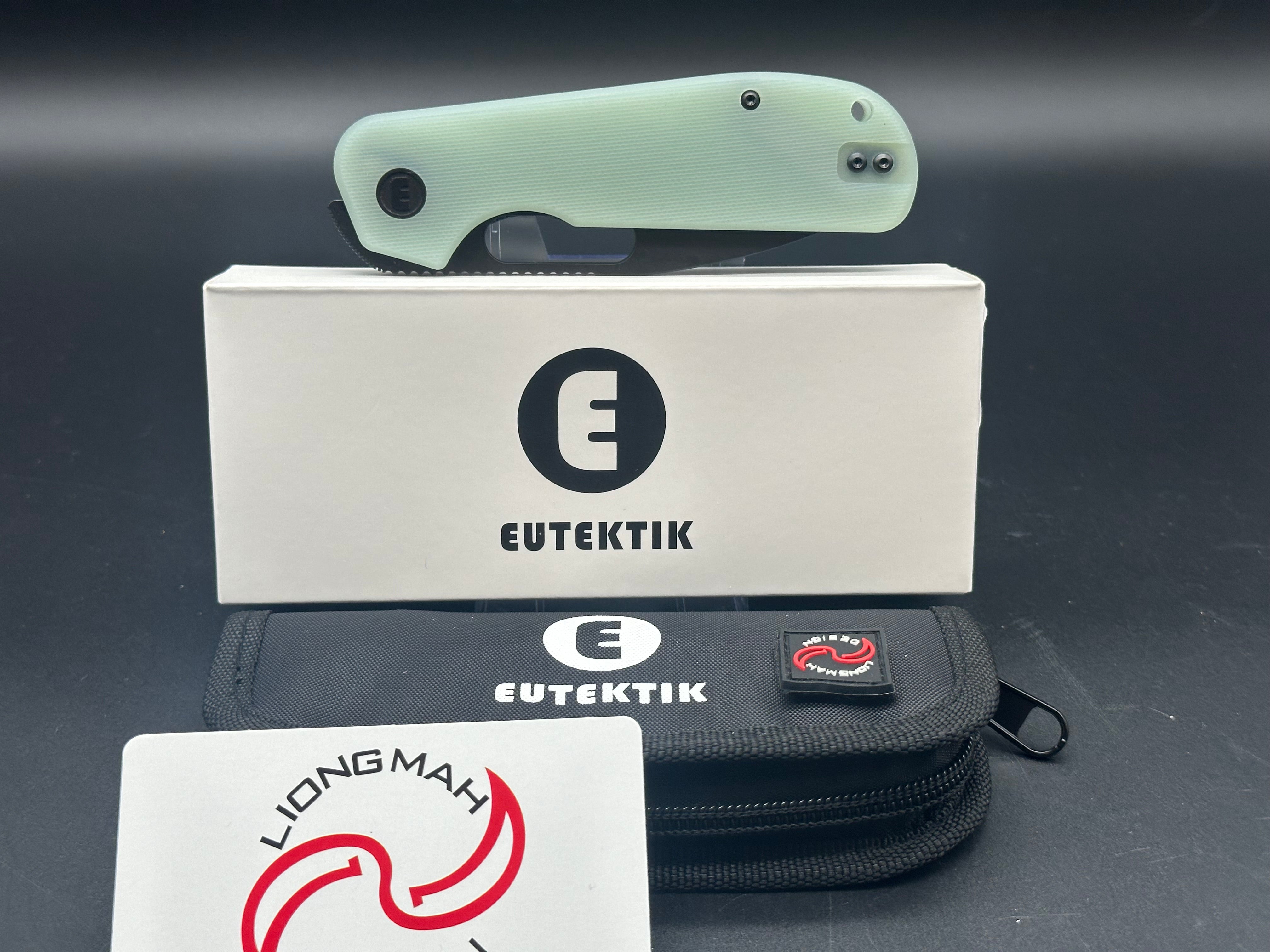 Premium Eutektik EFD Jade BlackWashed Pocket Knife with LTK Koozie, Patch & Sticker Set - Perfect for Camping, Hiking, and Outdoor Adventures