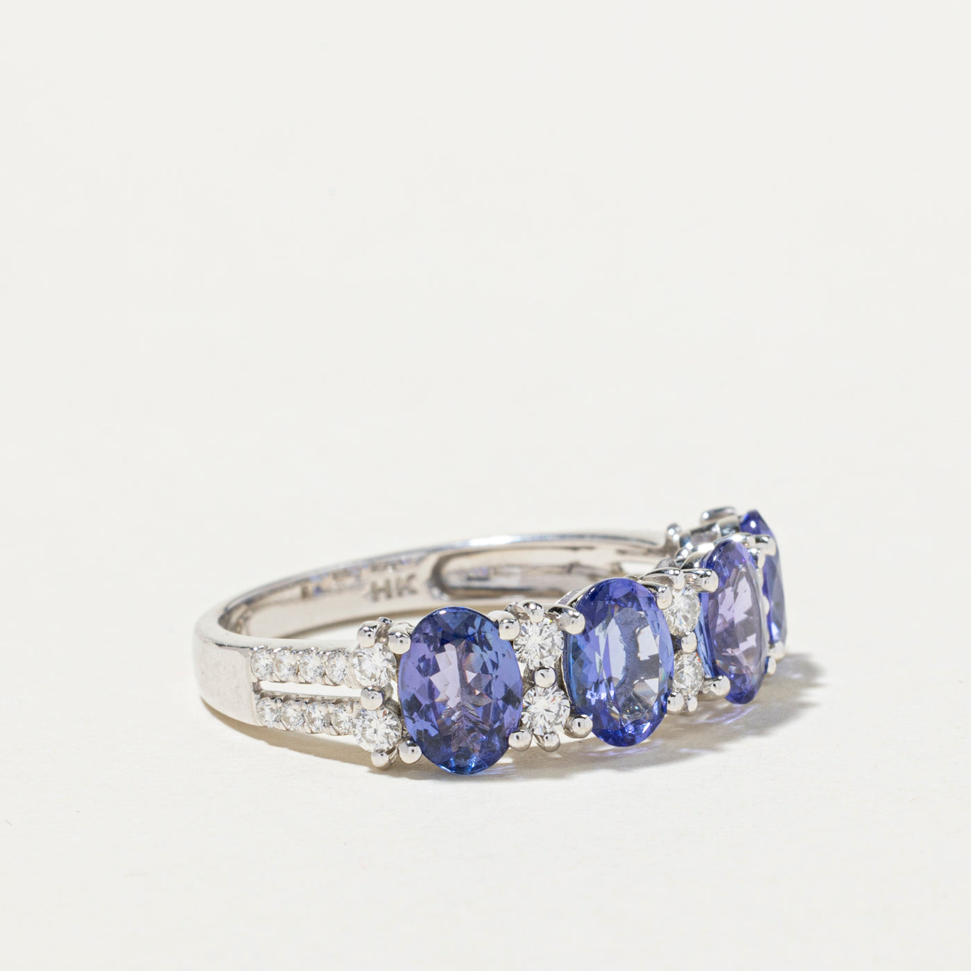 3.51ctw Tanzanite & Diamond Ring for Women - 0.61ctw Genuine Stones, Size 10.25 - Elegant Engagement, Wedding & Anniversary Jewelry Gift